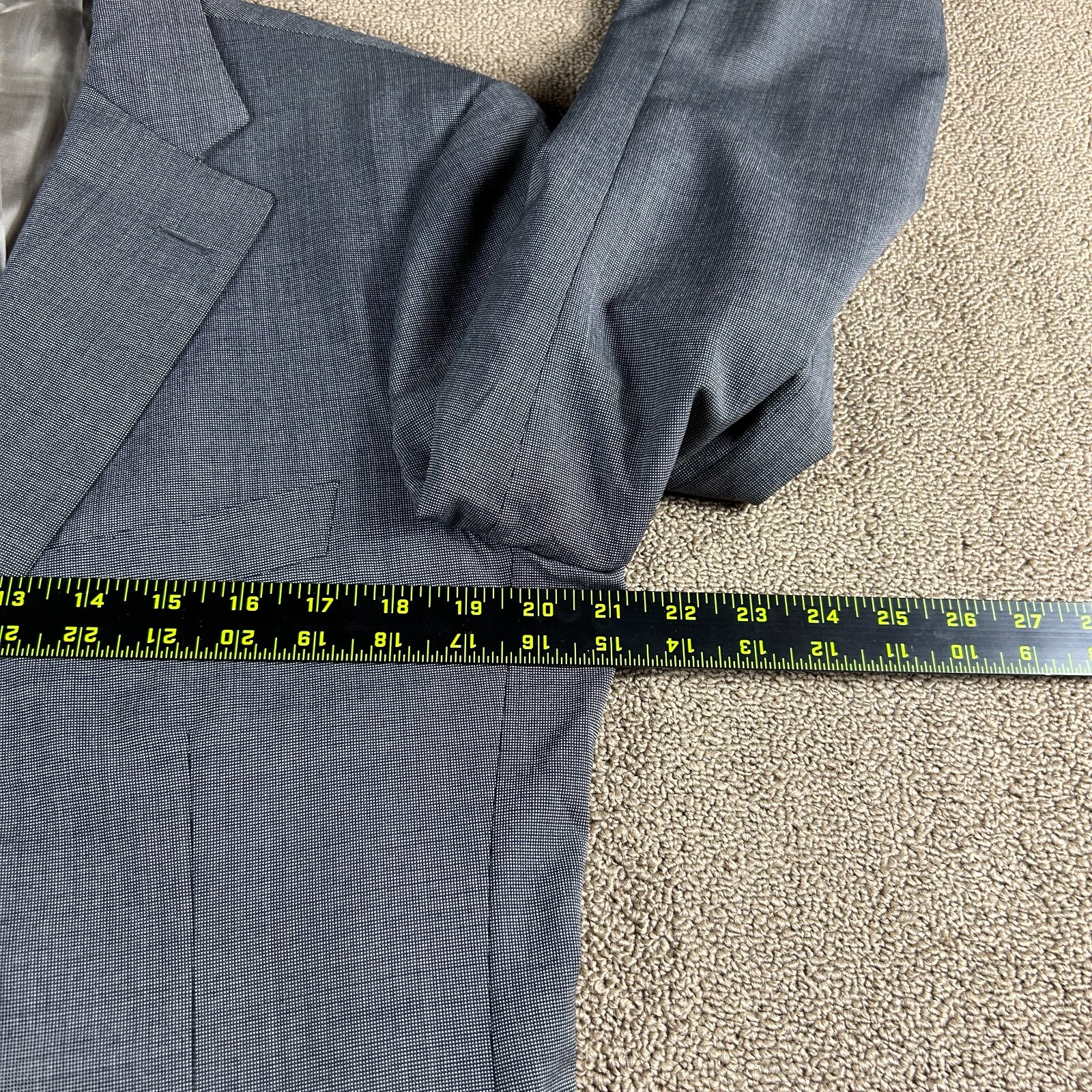 Paul Stuart Men’s Hacking Jacket Sport Coat Blazer Gray Nailhead Size 41R *Read*