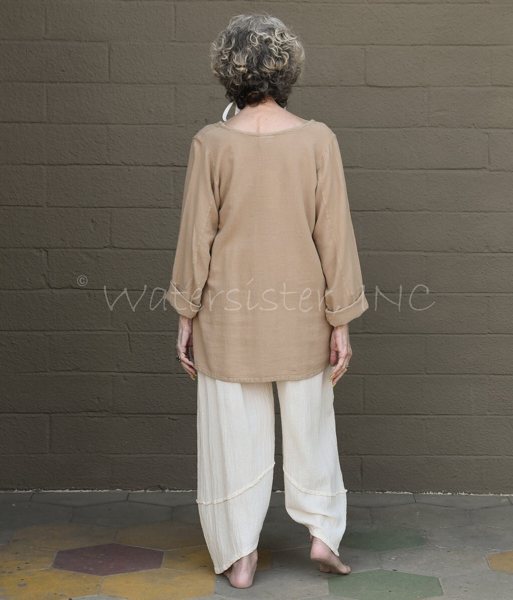 WATERSISTER Cotton Gauze PATCH TUNIC Panel Top 1(S/M) 2(M/L) 3(XL) oh my COLORS