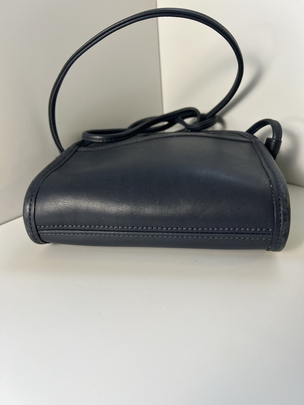 Vintage Coach Abbie Zip Crossbody Bag 9071 Limited Navy Blue USA Made Rare