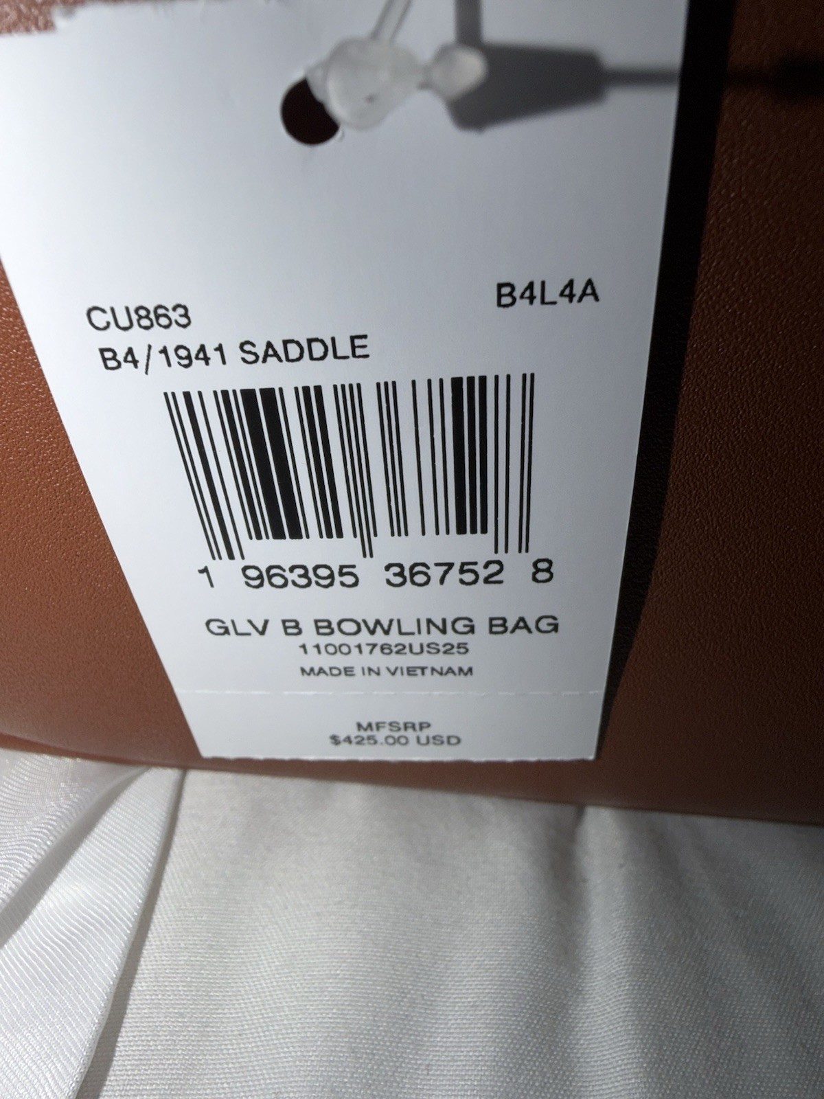 Coach Borough Bowling Bag Saddle