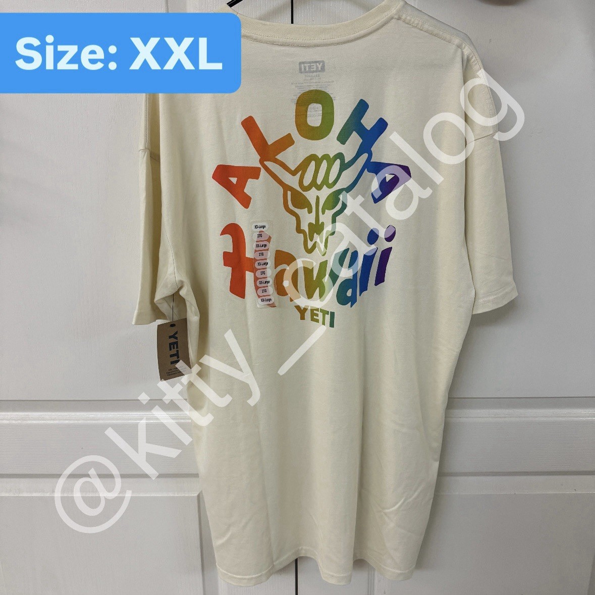 Yeti Aloha Hawaii Rainbow Shaka Skull Shirt, Size XXL, Honolulu Store Exclusive