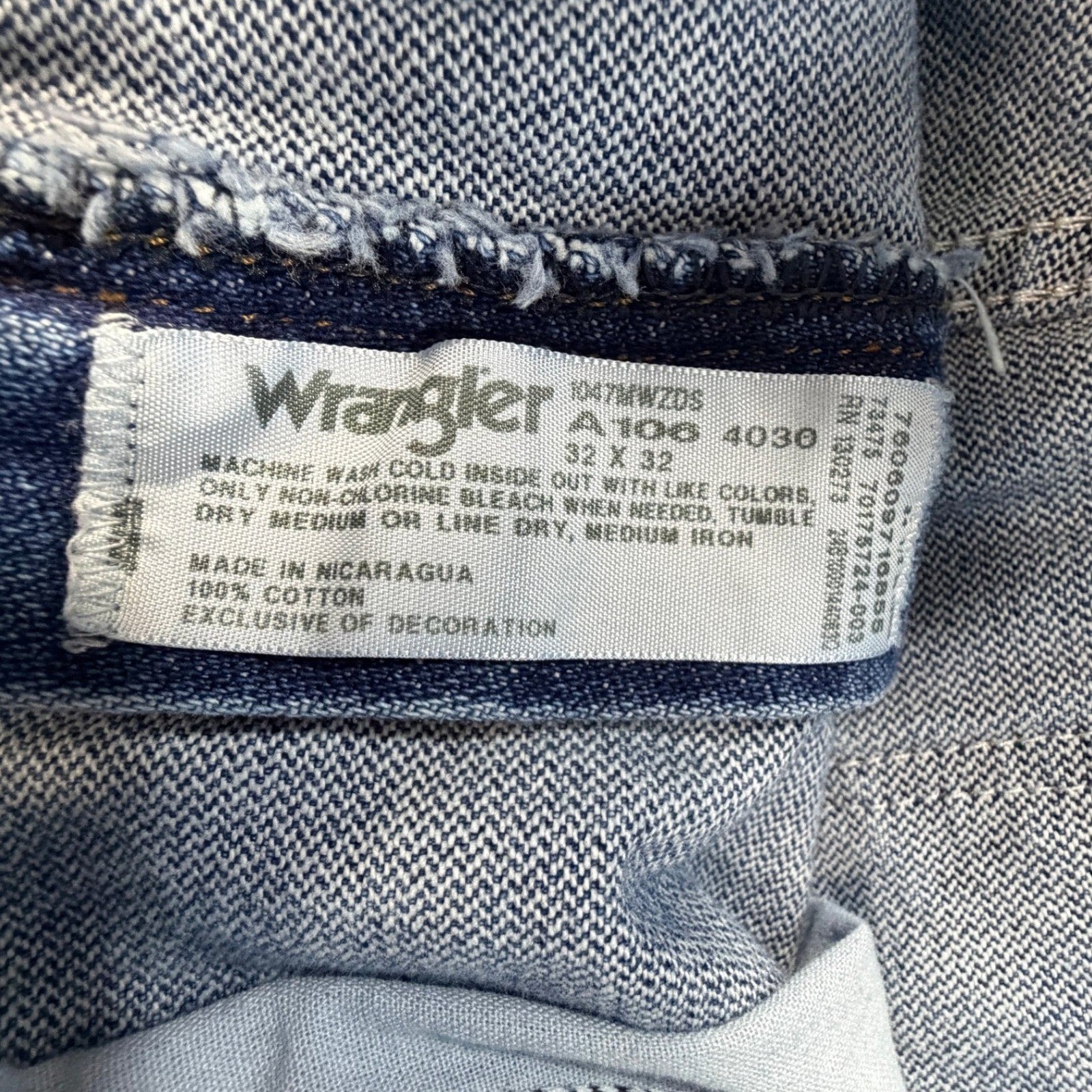 Wrangler 47MWZ Mens 32×32 Regular Fit Cowboy Cut Jeans Blue Premium Performance