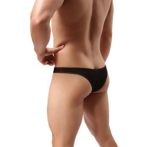 Men’s Slinky Smooth Stretch Transparent Nylon Mesh Triangle Back Brief Underwear