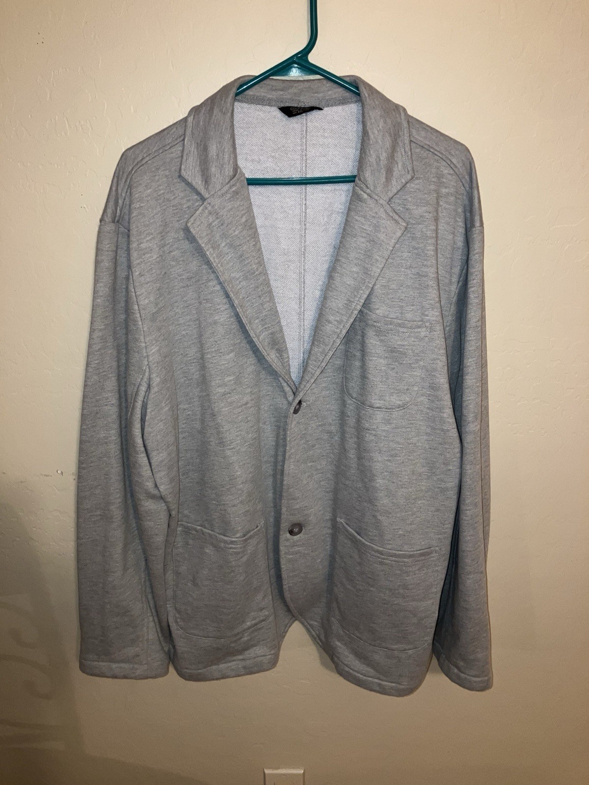 Coofandy men’s Light Gray Button Jacket Two Xl Excellent Condition