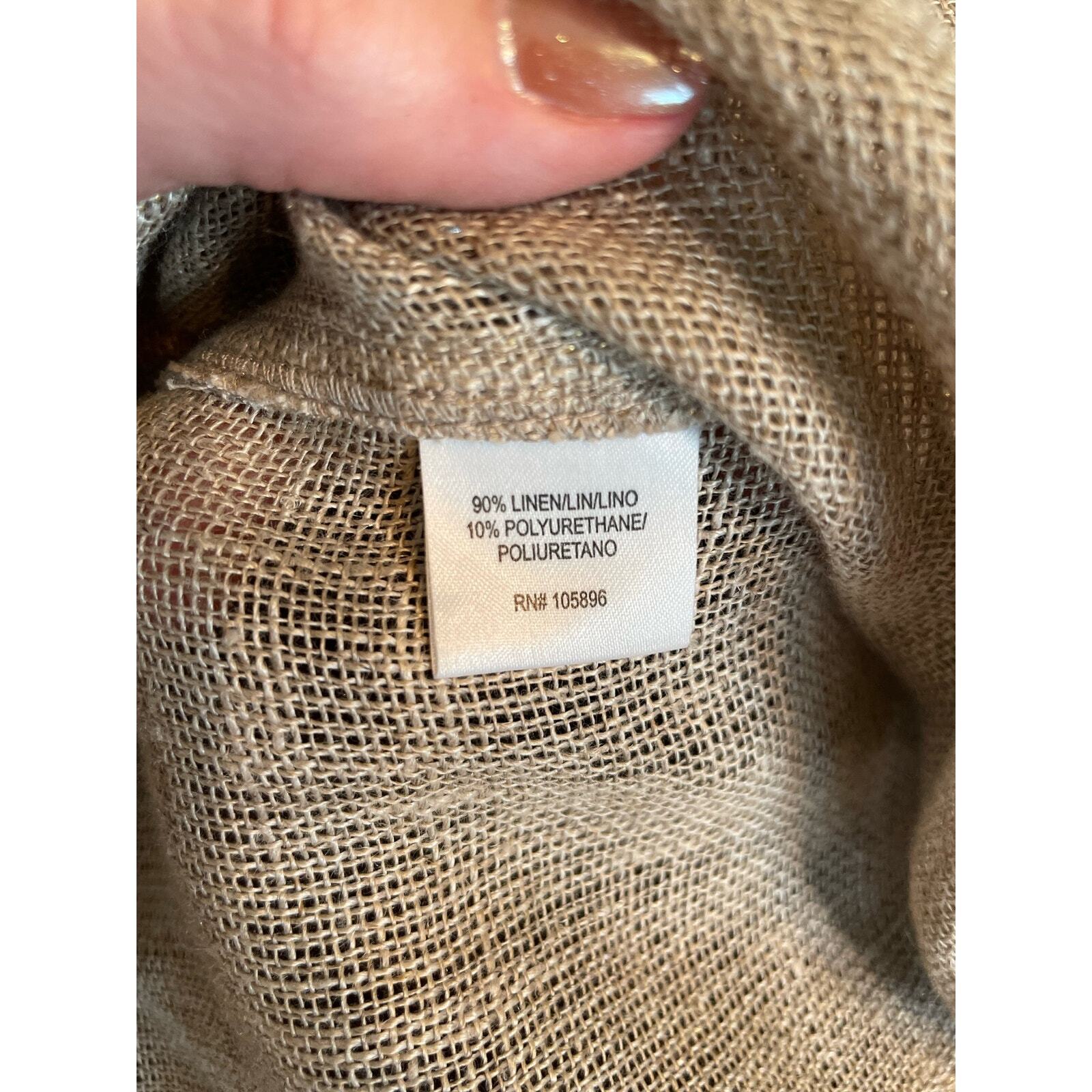 Worth New York Gold Platinum Metallic Linen Bland Jacket Womens S