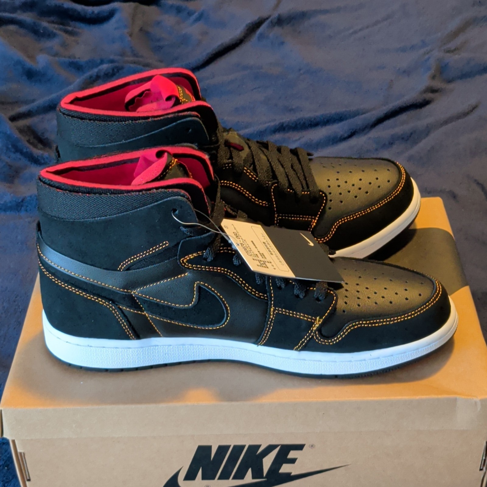 Nike Air Jordan 1 Zoom Air CMFT Mid Top Black/Chile Red/White CT0978-006 2021