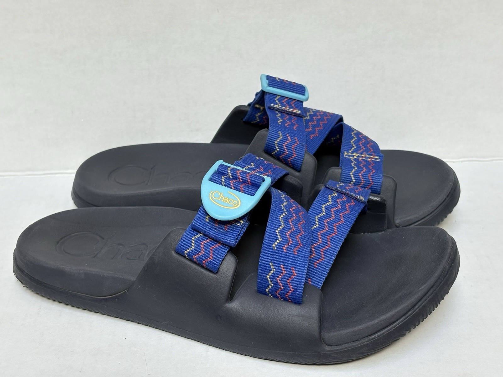 Chaco Chillos Slide Sandal Women’s Sz 8 BLUE Adjustable Straps JCH109584 ~ MINT!
