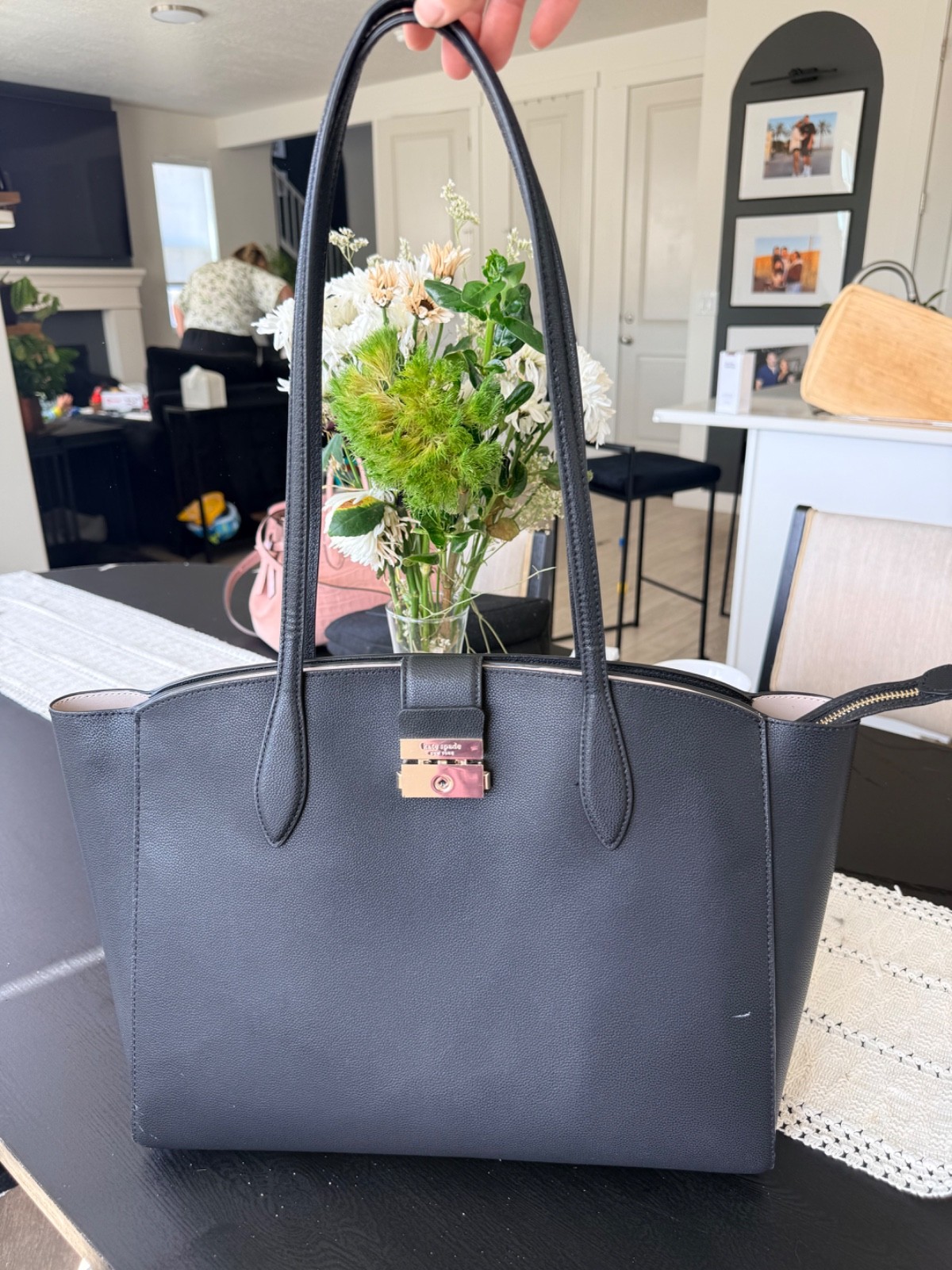 Kate Spade Voyage Large Work Tote Black Leather