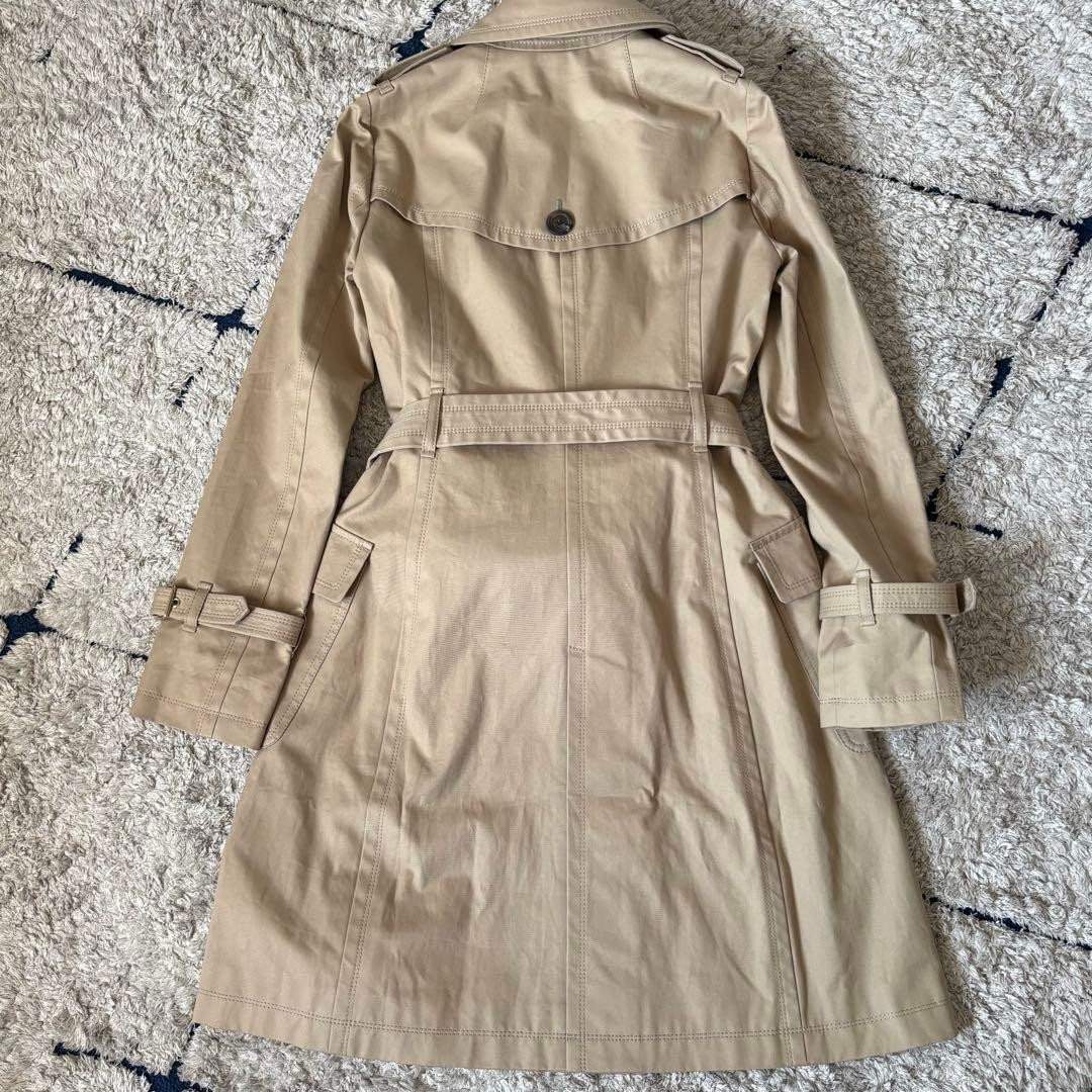 Burberry Blue Label Trench Coat Long Mega Check Belt