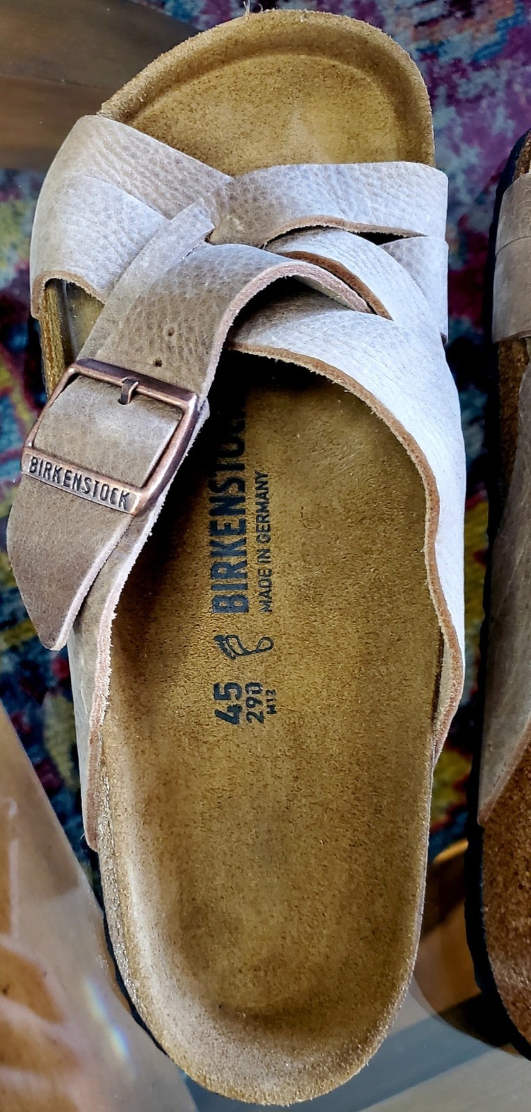 BIRKENSTOCK Lugano Oiled Leather in Camberra Old Tobacco Regular Width Size 45