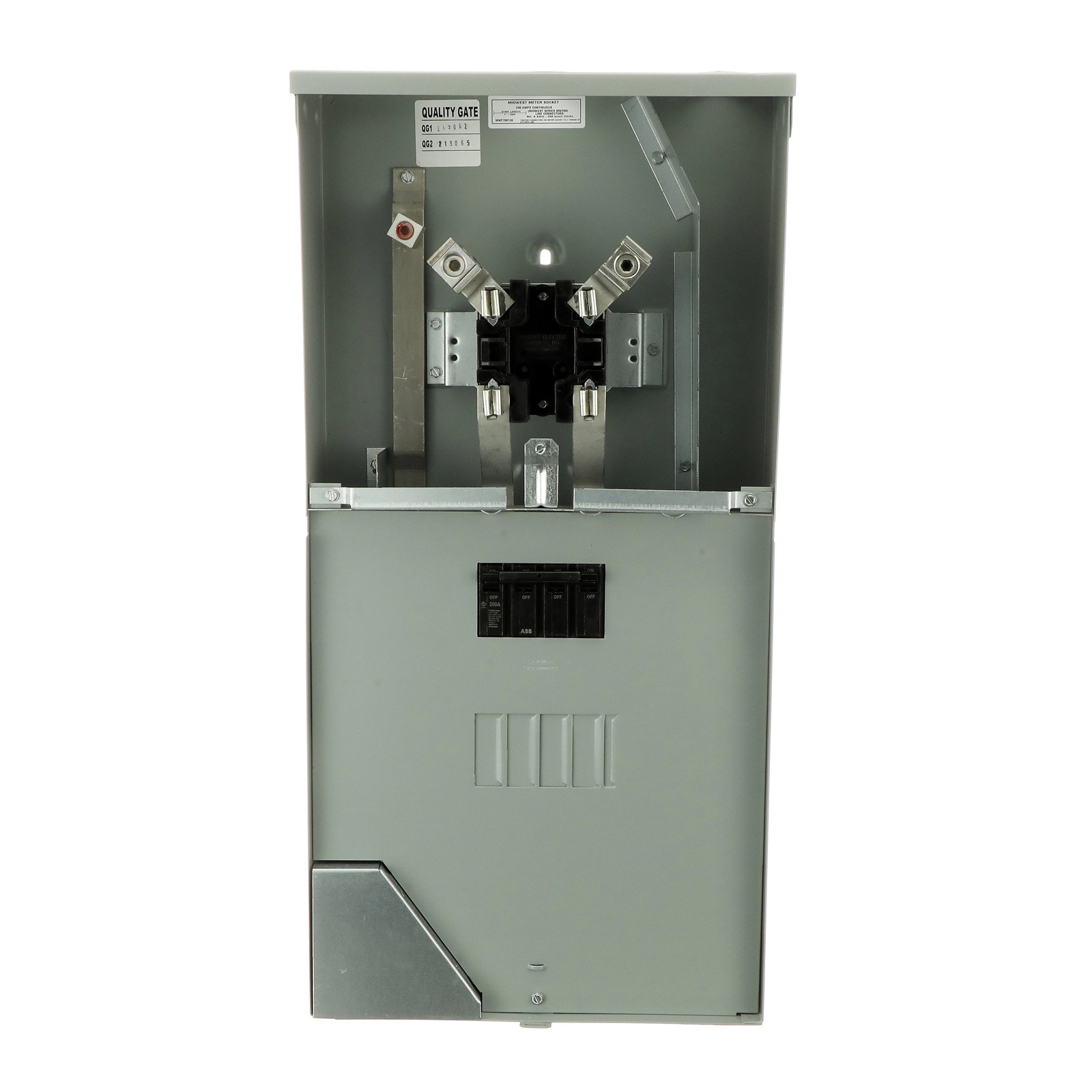 ABB ReliaHome 200 -Amp 4 -Spaces 8 -Circuit Outdoor Main Breaker Meter Com|13600