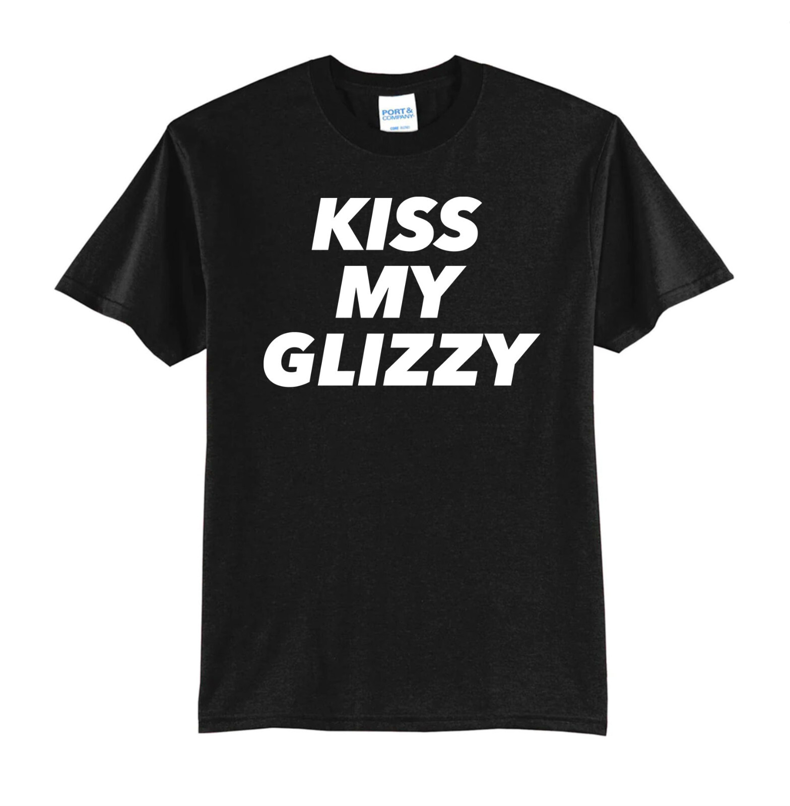 KISS MY GLIZZY-NEW BLACK-T-SHIRT FUNNY-ALL SIZES AVAILABLE-TEES