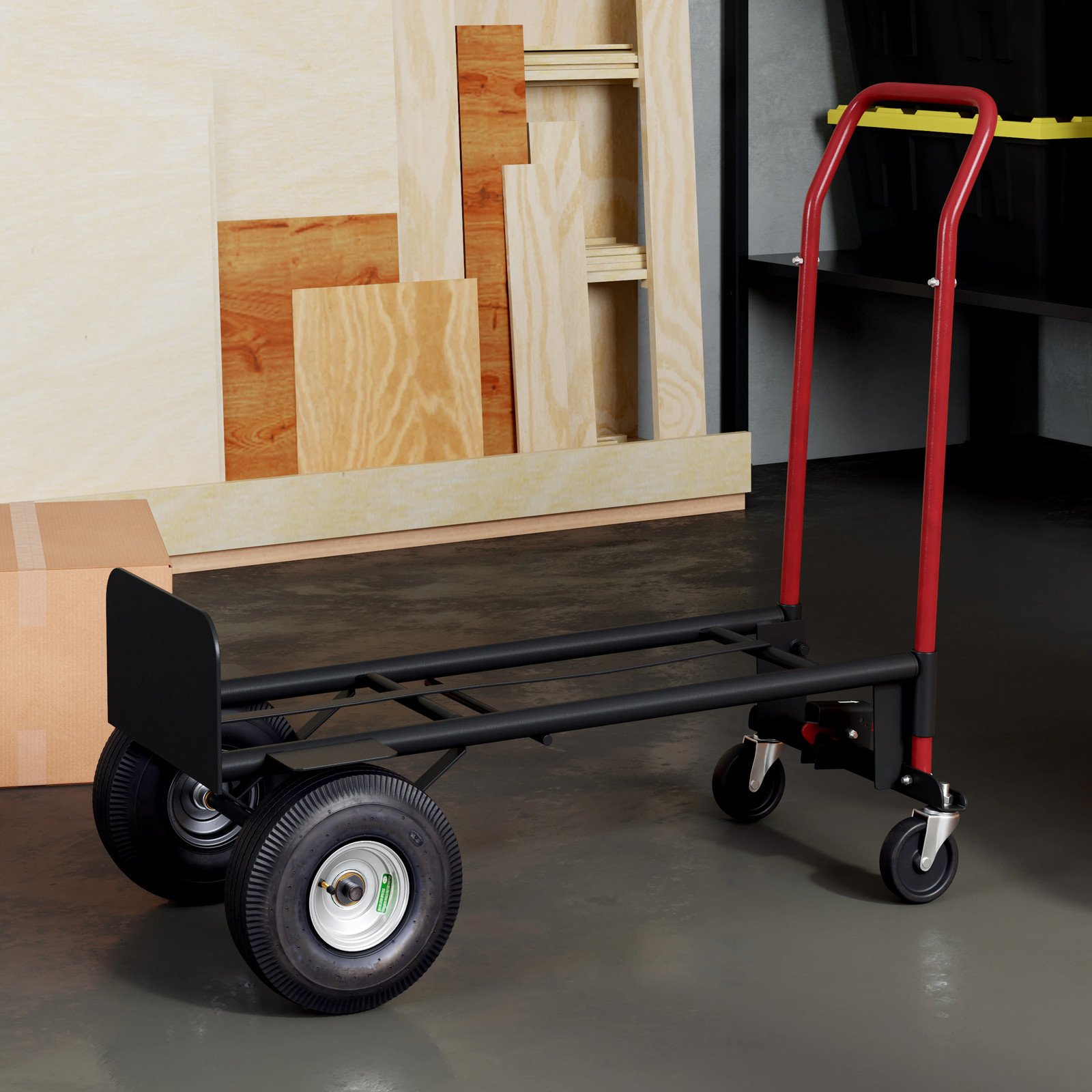 Milwaukee 800-lb Capacity 4 -Wheel Multiple colors/finishes Steel Convert|123619