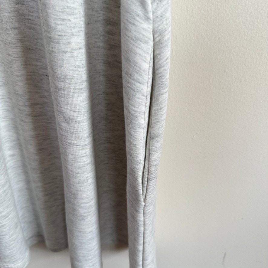 Freedom Trail Kyodan Cowl Neck Dress 1/2 Zip Front Sleeveless Grey Athleisure S