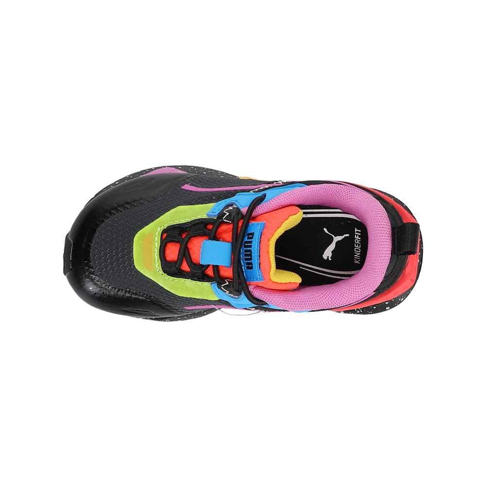 PUMA Mirage Tech Lava Lace Up Toddler Girls Black, Multi Sneakers Casual Shoes