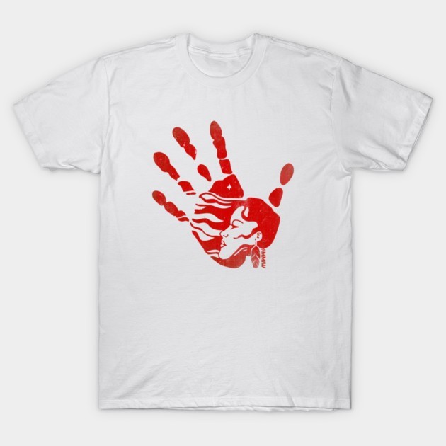 MMIW Awareness Shirt Red Handprint Missing Indigenous Women Tee, Unisex Tshirt