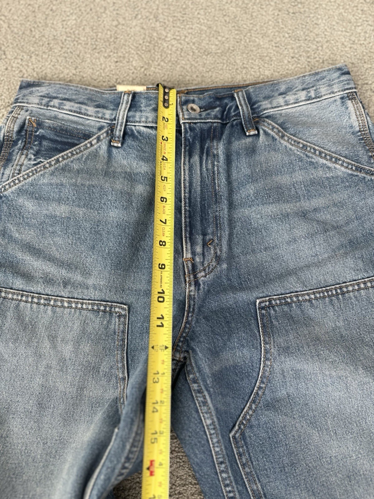 Levis 568 Double Knee Carpenter Blue Loose Denim Tag Sz. 32Wx30L Measure 33WX29L