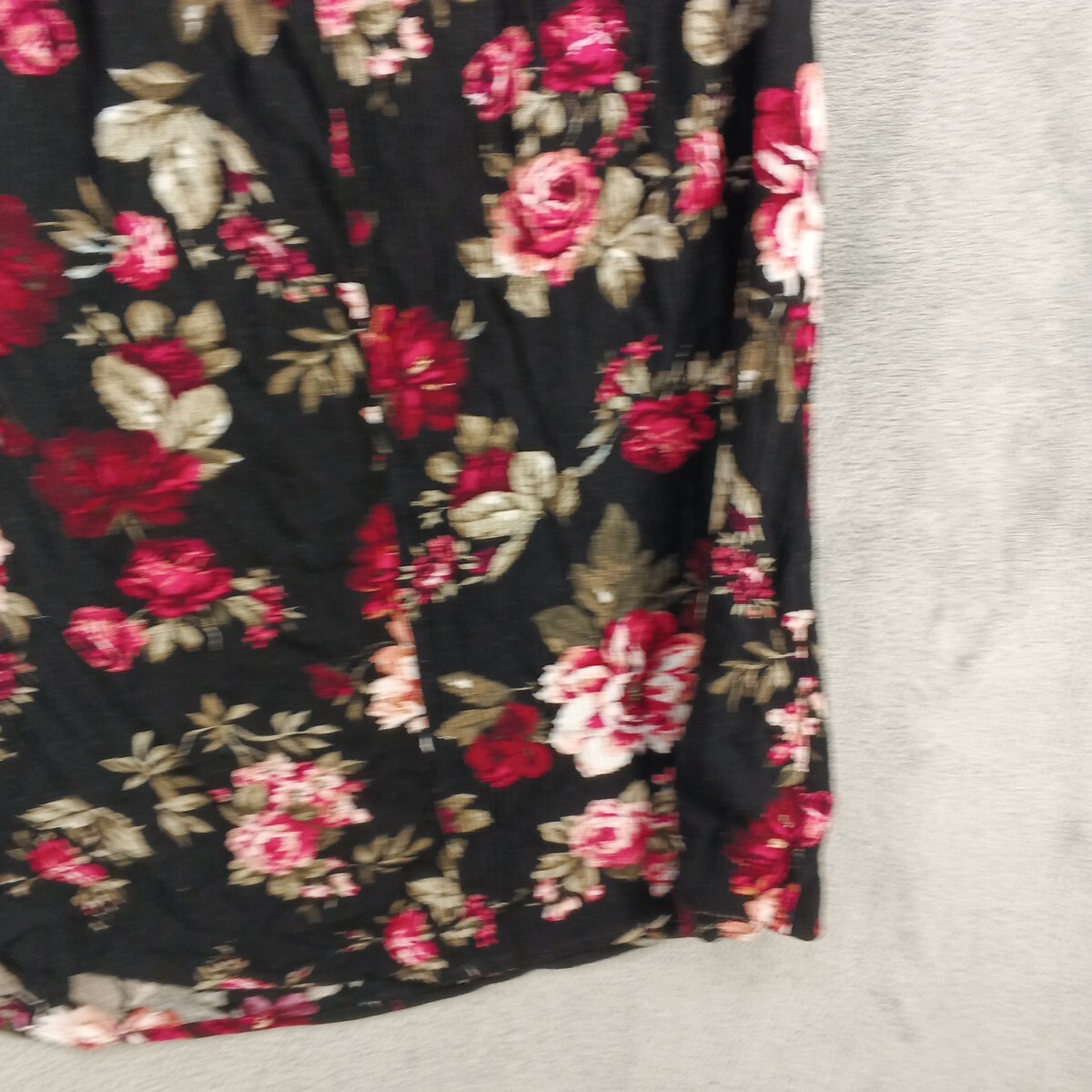 AMBIANCE Floral LARGE(12-14) Off the shoulder Woven Casual 100% Rayon