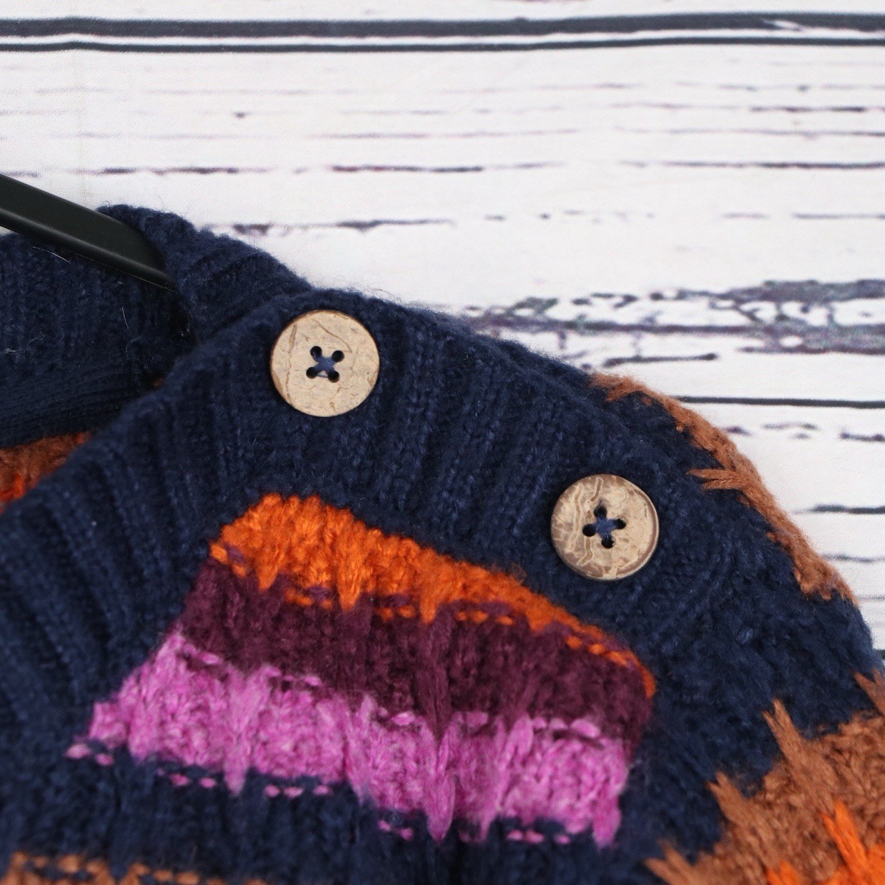 EWM Fair Isle Knit Jumper Womens M Patterned Sweater Colourful Fisherman