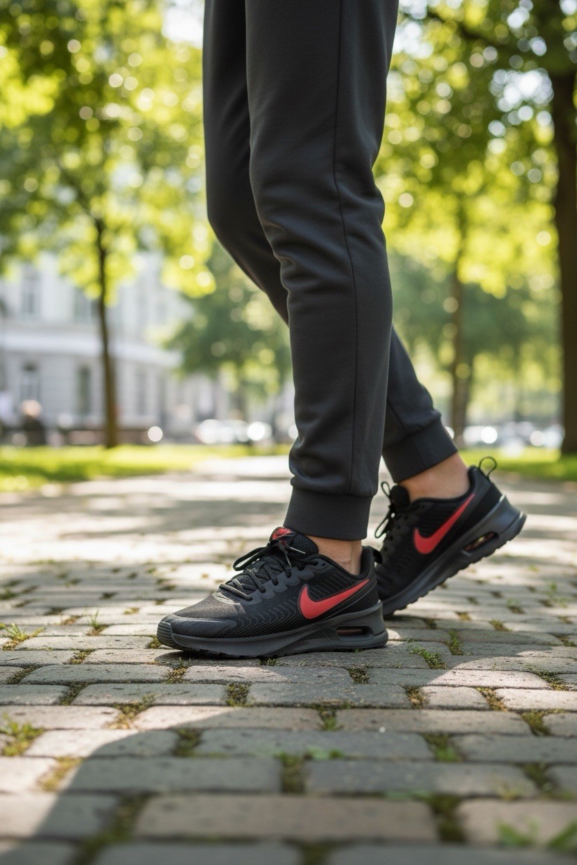 Nike Air Max Nuaxis Sneakers Shoes Black/Red/ FD4329-010 Size 8.5 Men 10 Women