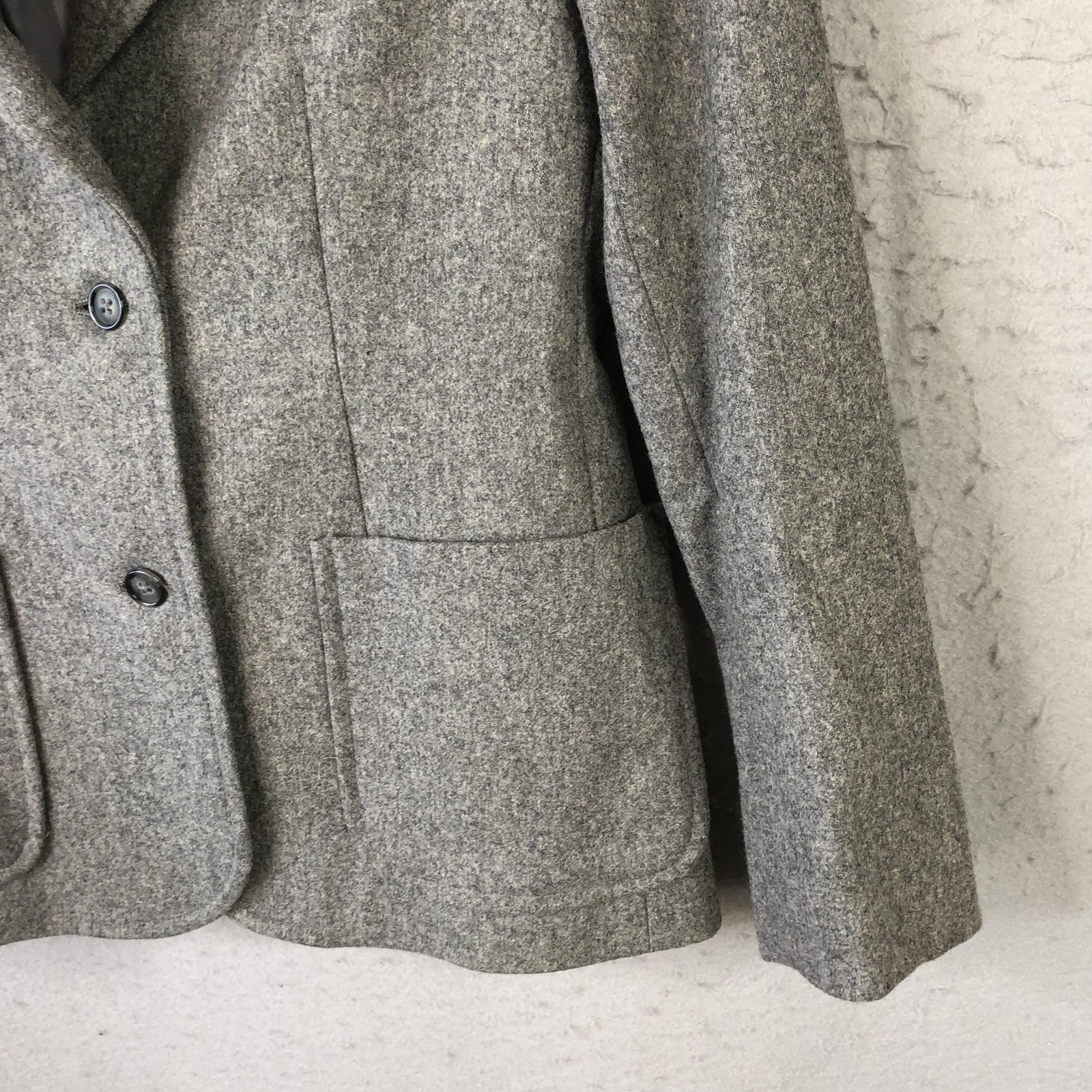 SA Blazer Womens 6 Gray Wool Nylon Old Money Vintage Japan Career Professional