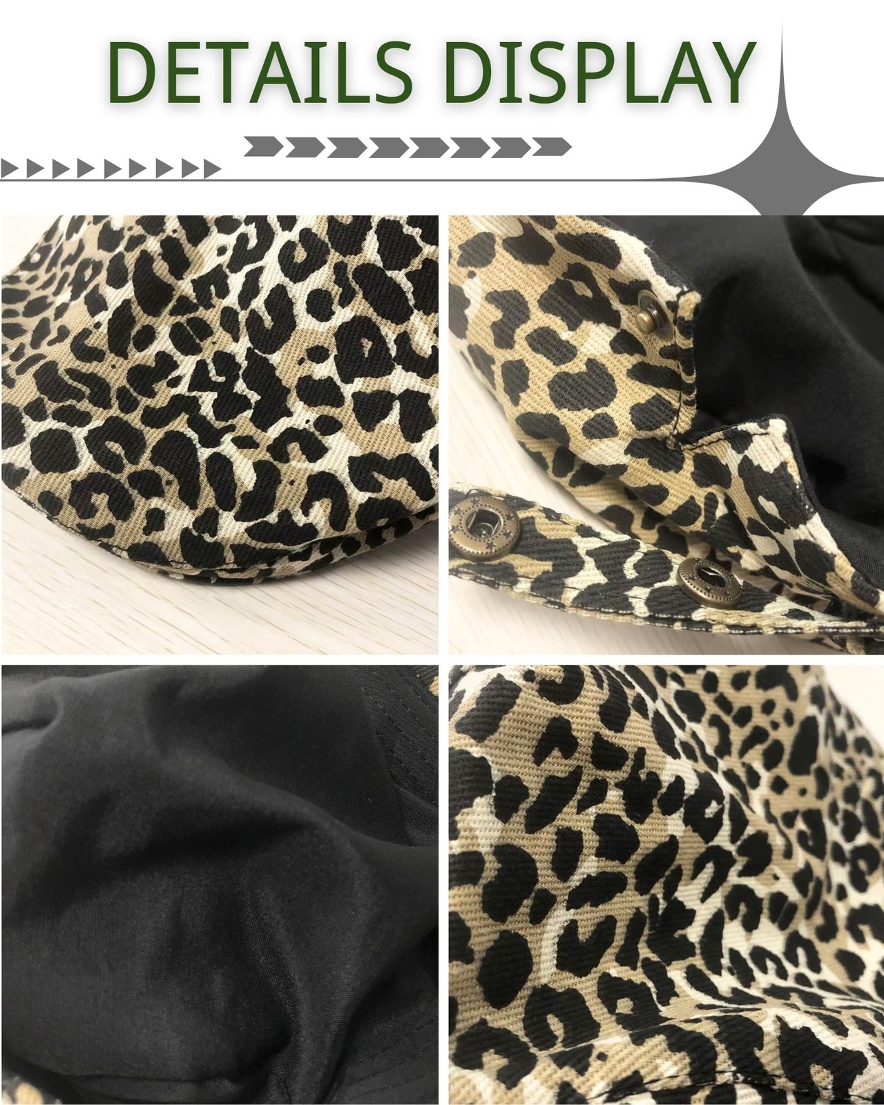 CORIRESHA Women’s Leopard Print Newsboy Cap Classic Adjustable Gatsby Cabbie …