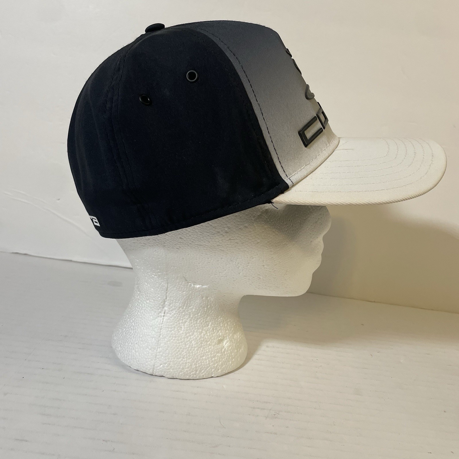 Cobra Puma Fitted Baseball Golf Cap Hat Black Small Medium Embroidered