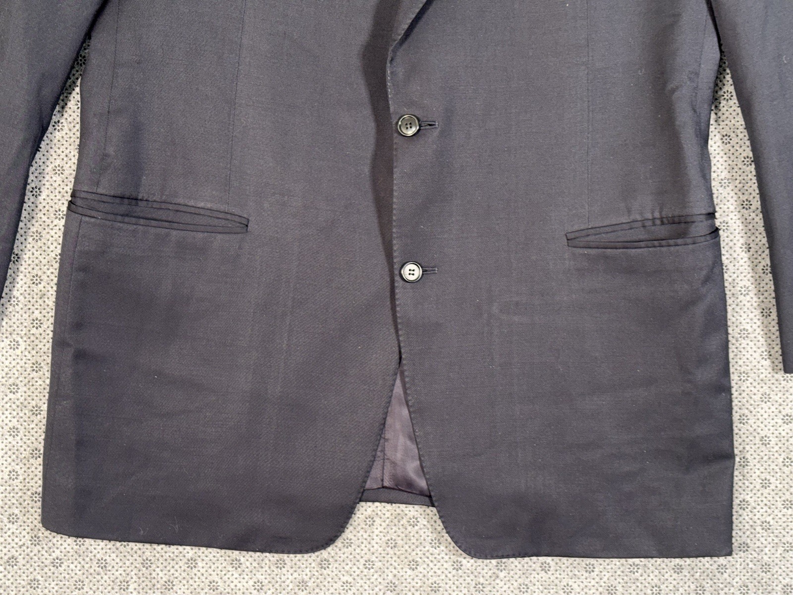 CANALI Blazer Sport Coat Jacket Men’s Sz US48 EU58 Navy Blue Wool Made In Italy