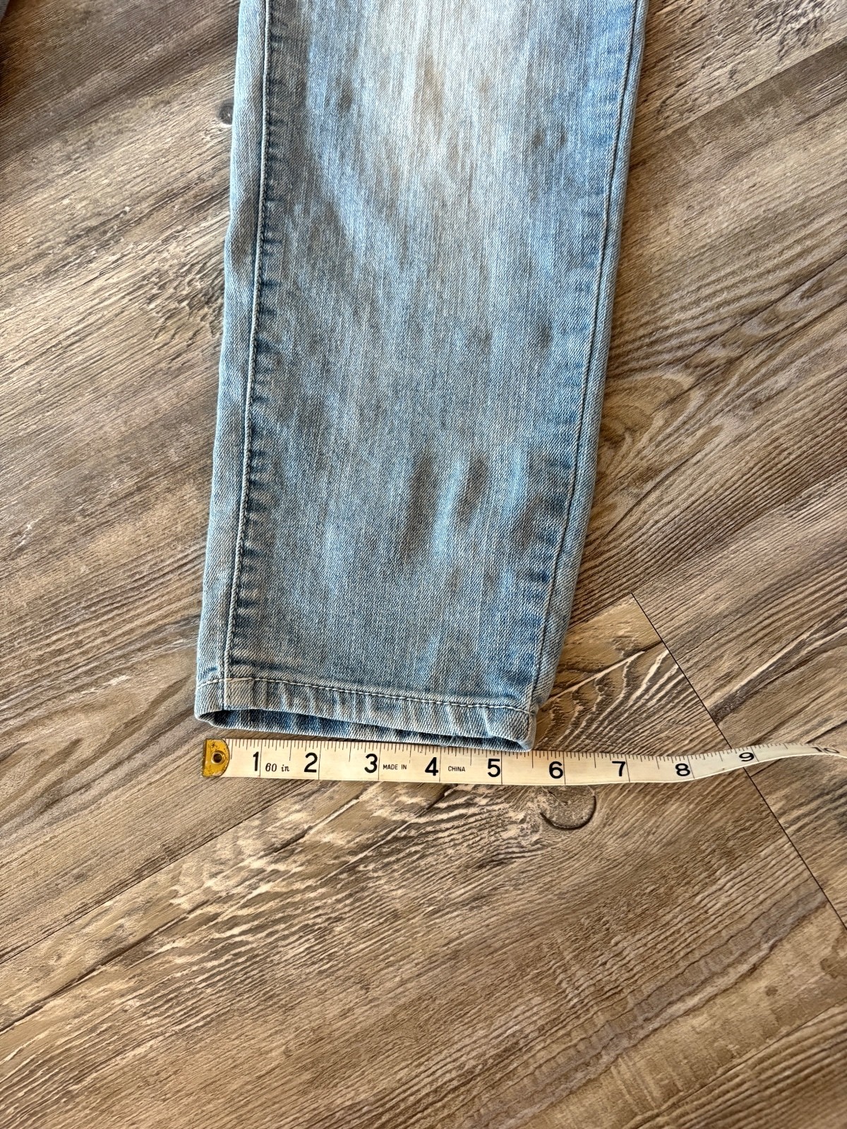 WallFlower Denim Overalls Size Large – Light Wash Red Heart Detail