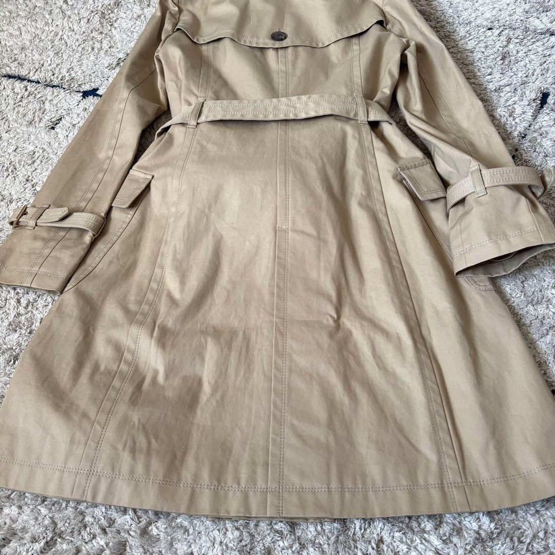 Burberry Blue Label Trench Coat Long Mega Check Belt