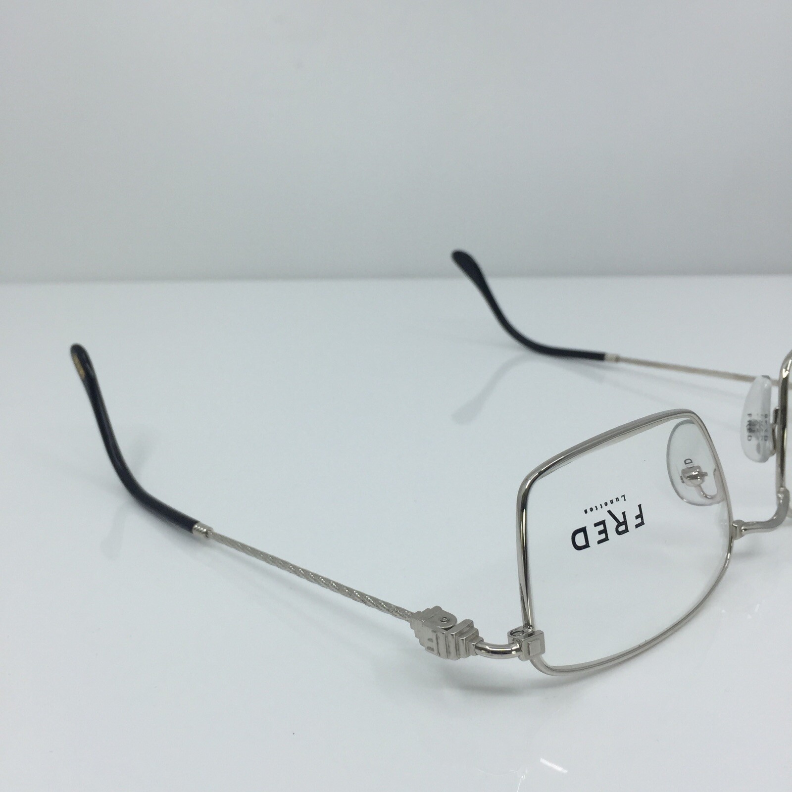 New Authentic Vintage FRED Lunettes Tropique Eyeglasses C. 002 Platine 53-20mm