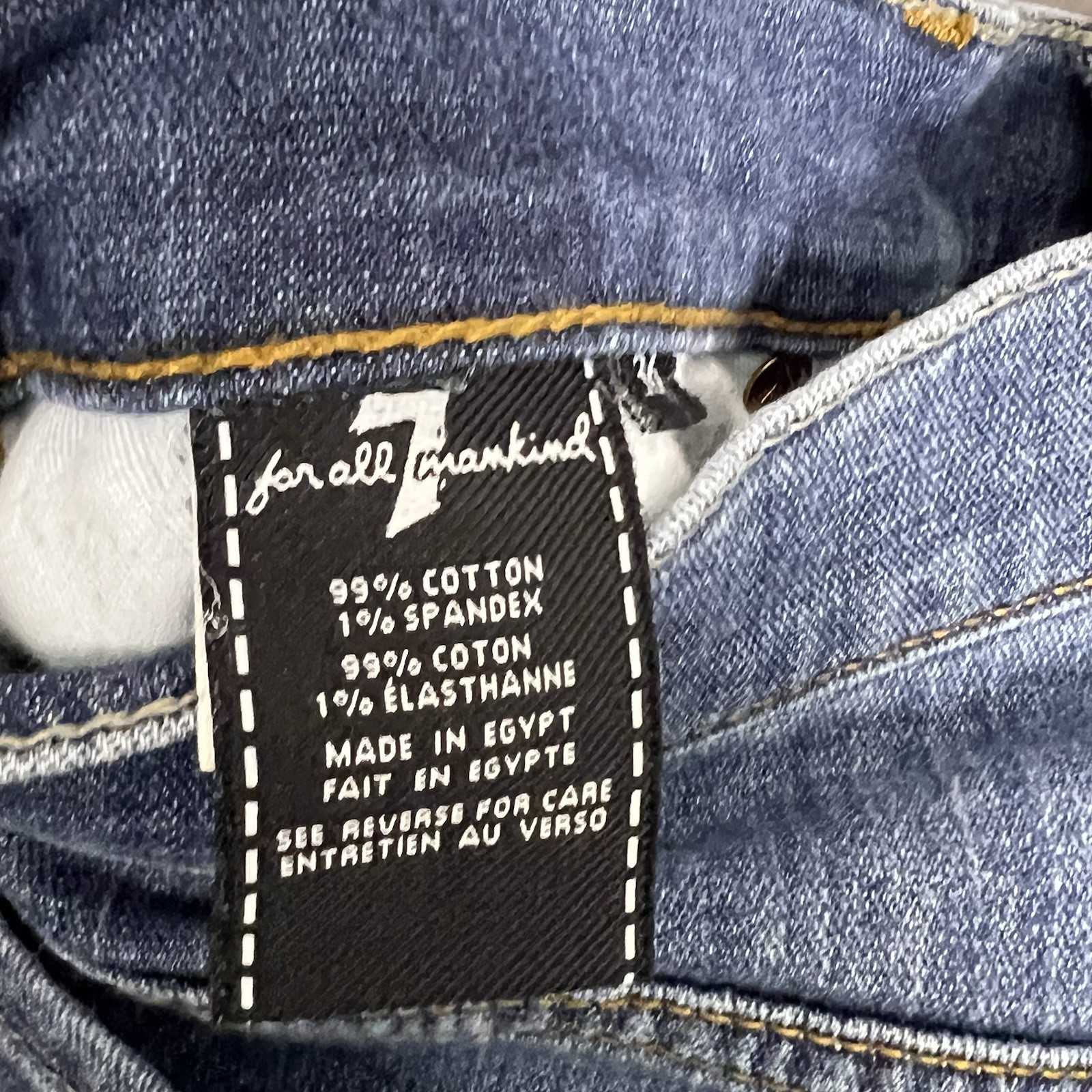 7 For All Mankind Men’s Standard Straight Leg Distressed Jeans