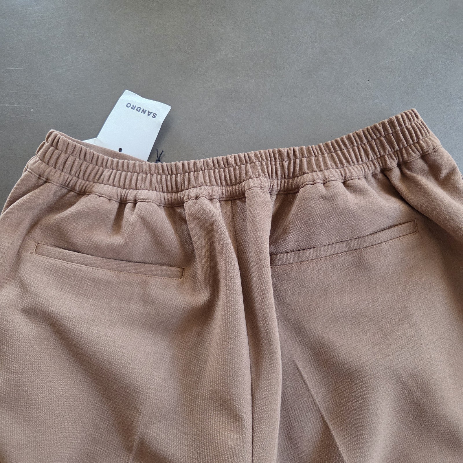 SANDRO Mens Jersey trousers Size 28 NWT $340 Camel