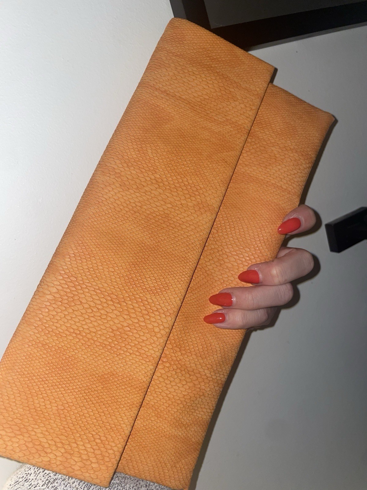 Summery Orange Soft Pastel Orange Clutch Purse