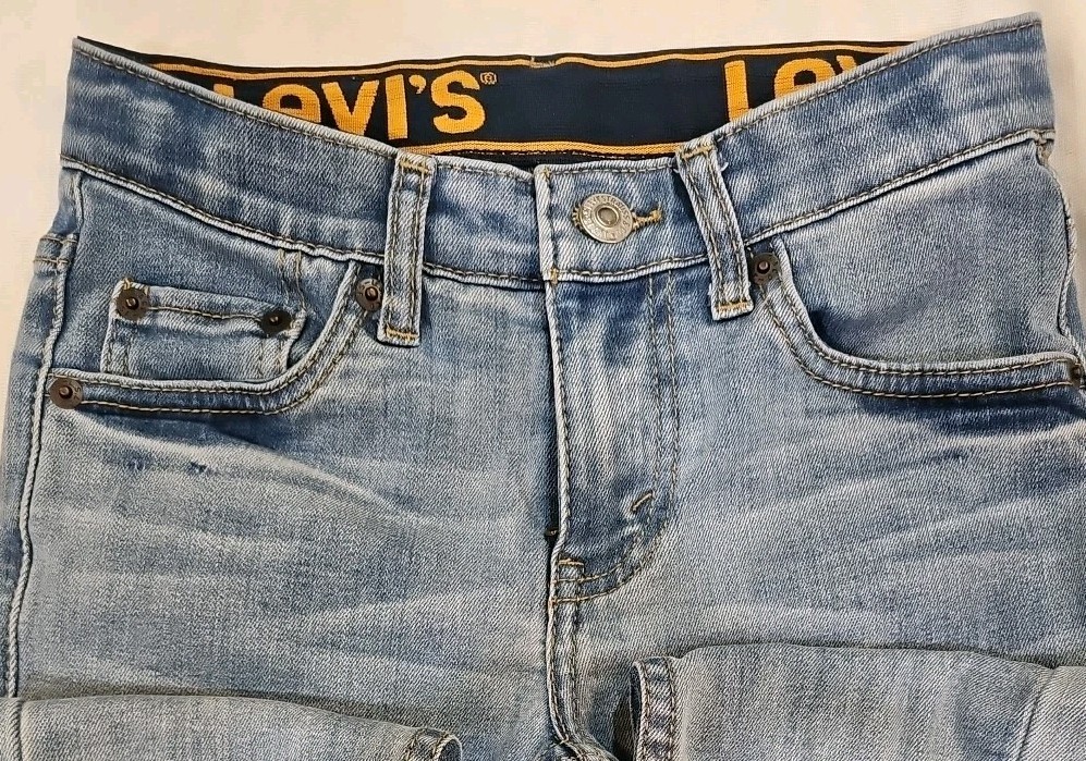 Levi’s Boys 510 Denim Blue Jeans Adjustable Waist Size 8 Reg W24 L25