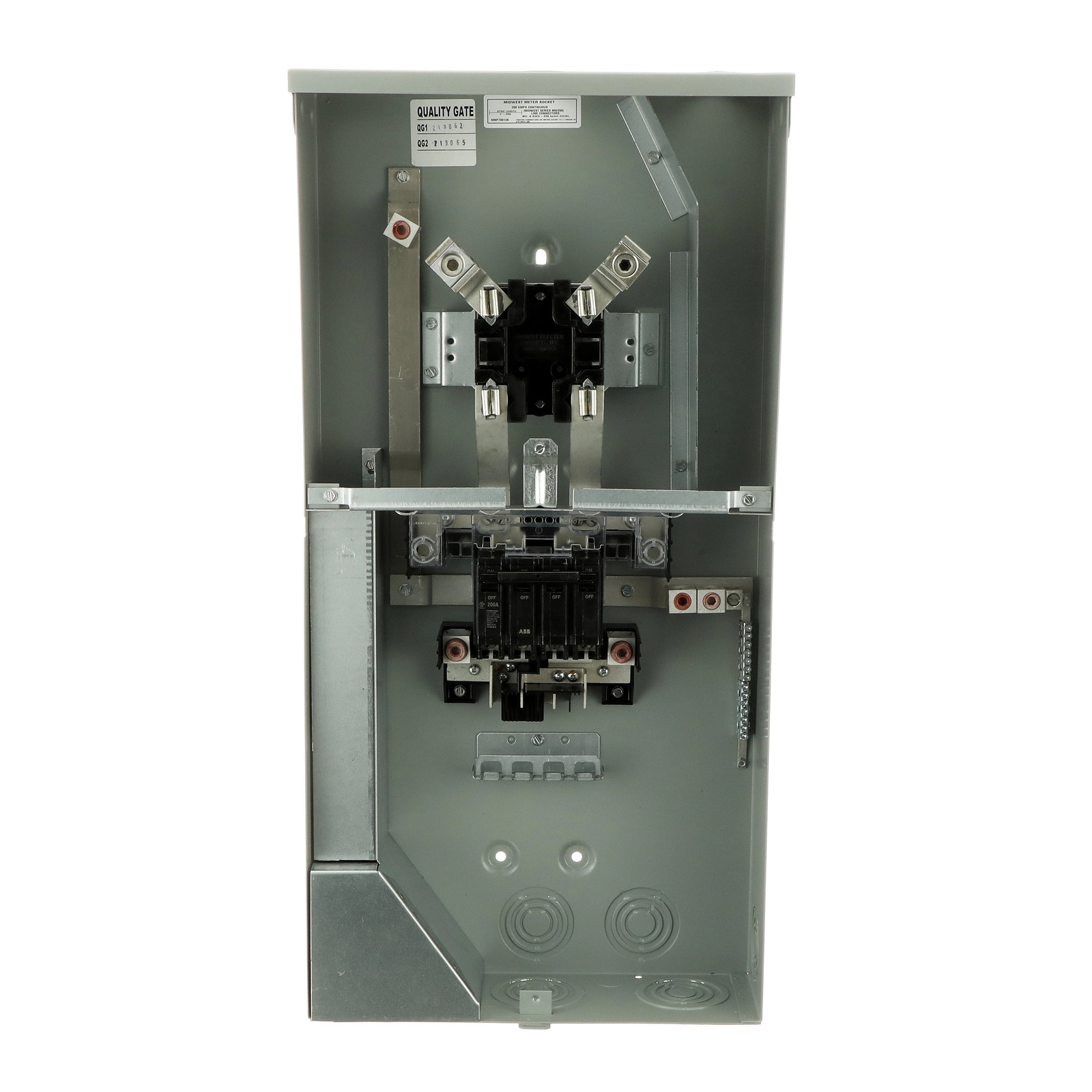 ABB ReliaHome 200 -Amp 4 -Spaces 8 -Circuit Outdoor Main Breaker Meter Com|13600