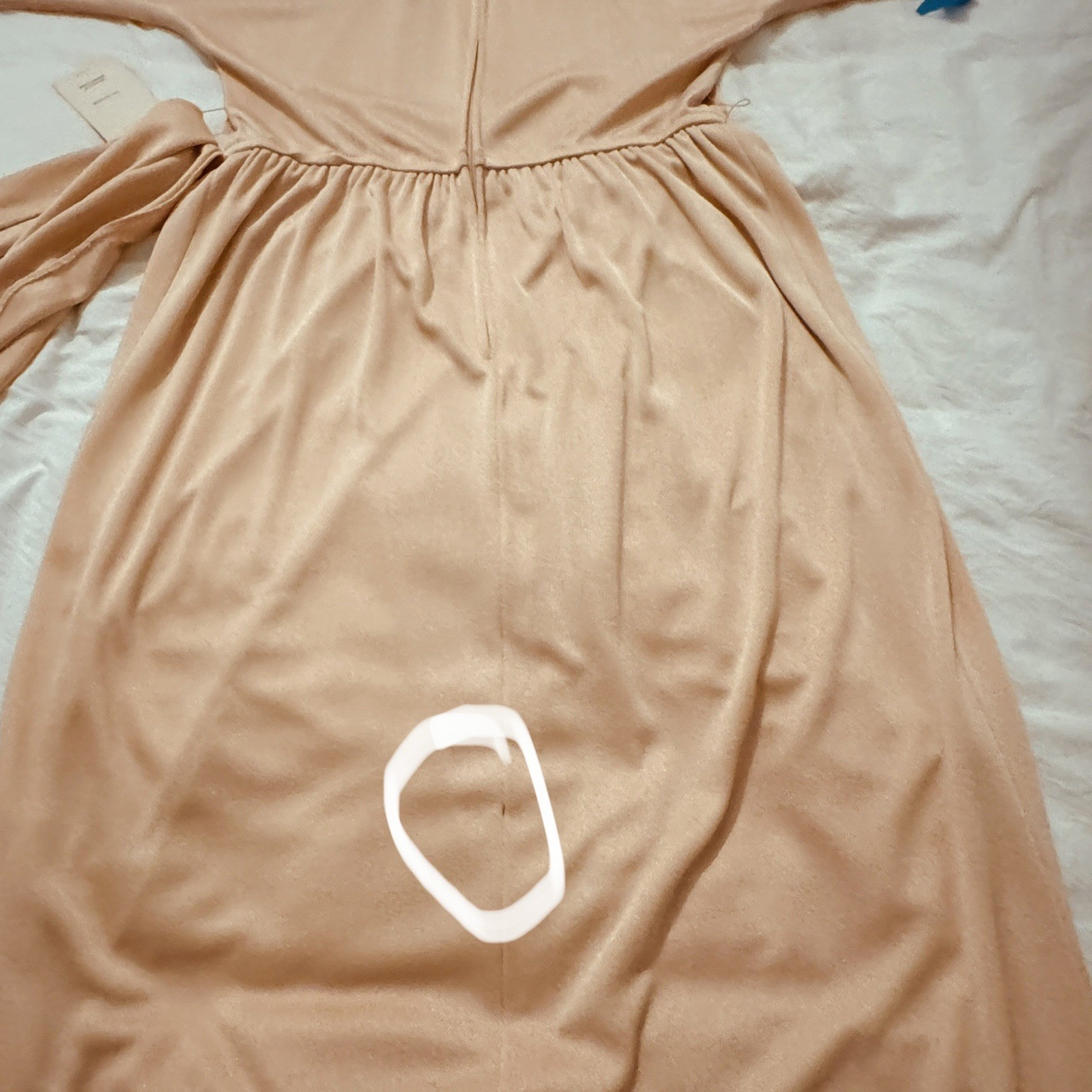 Vintage 70’s NWT Rona NY Peach Gown ILGWU Dress Slinky Tulip Sz 12 Neiman Marcus
