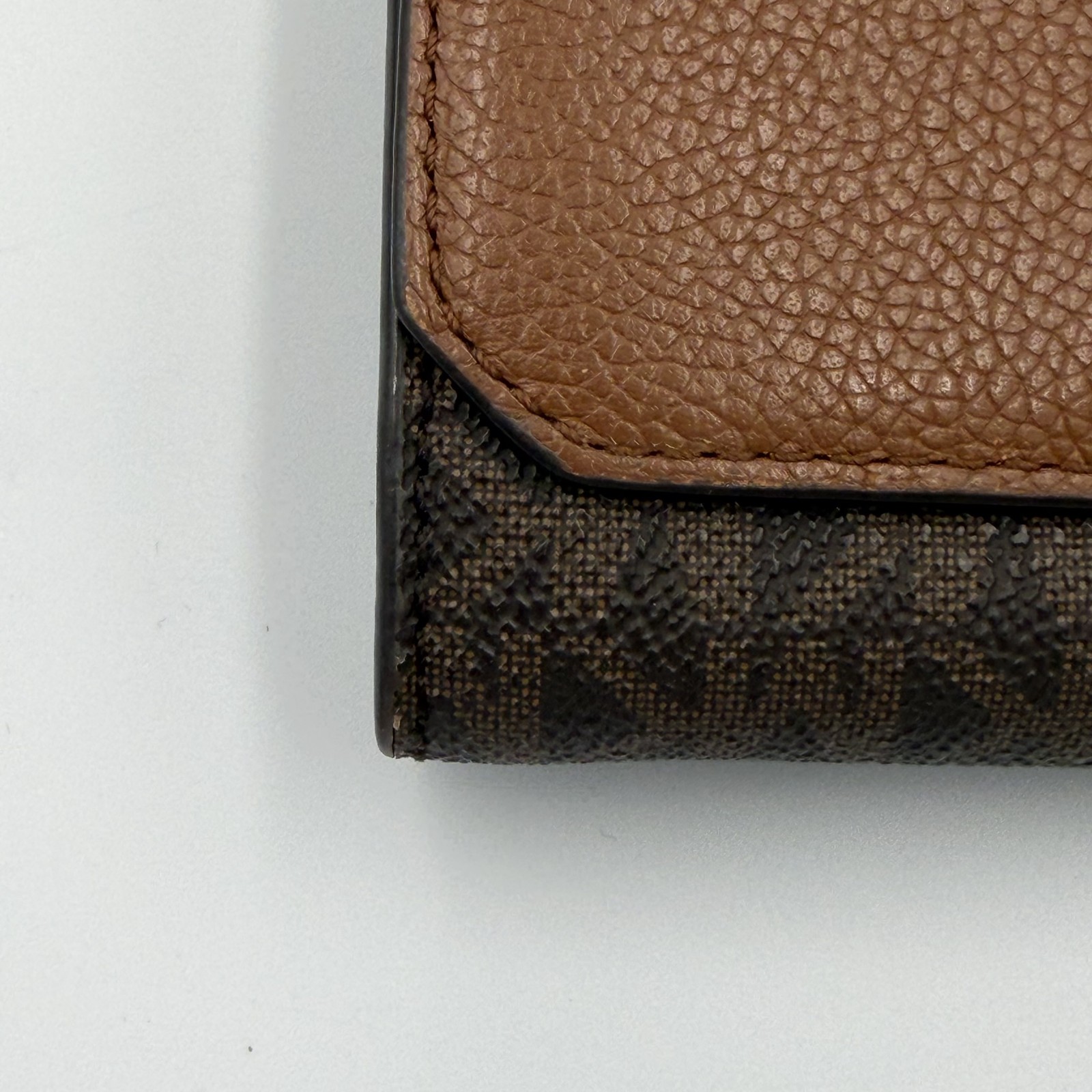 Michael Kors Bifold Wallet Leather Dark Brown Gold Hardware Compact Bangladesh