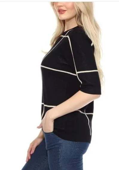 Wrapper Women’s Elbow Sleeve Sweater, Black, Size M