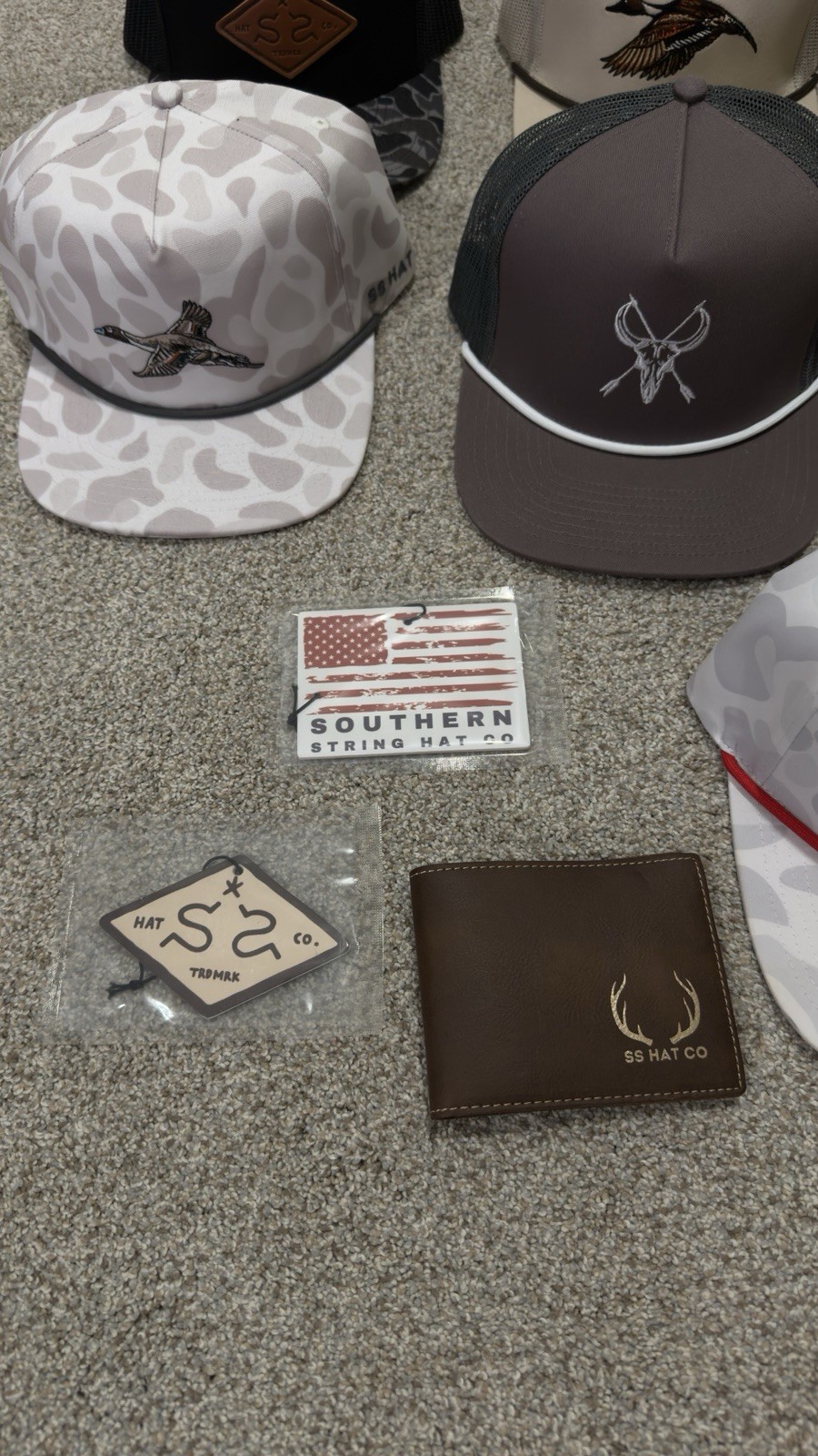 Southern String Hat Co Collection | 9 Rare Hats + Wallet + Flag + Zippo + Extras