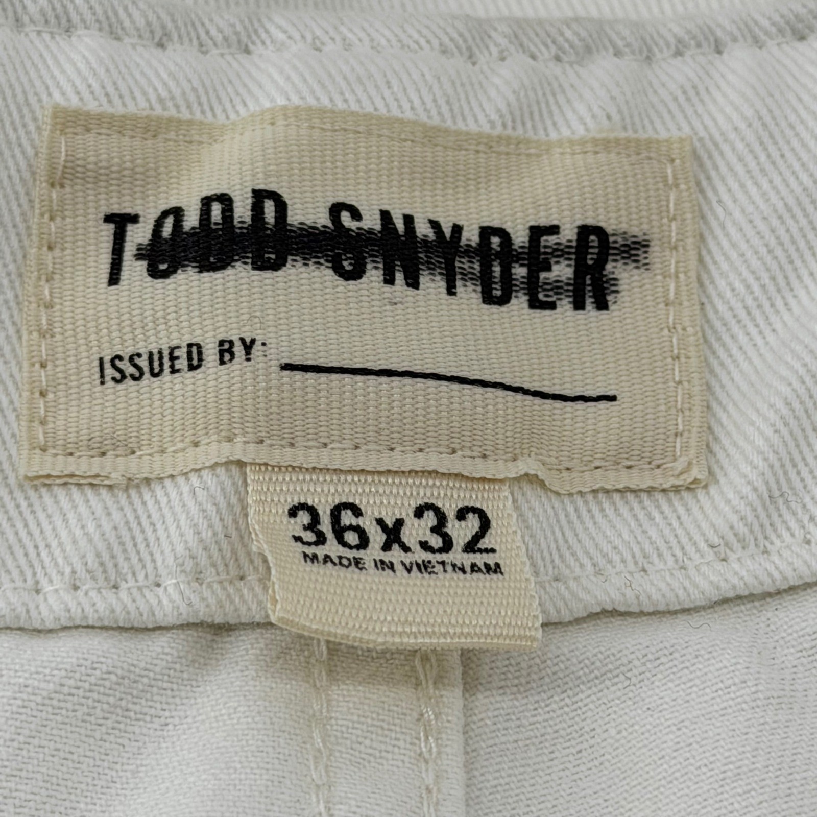 Todd Snyder Chinos Mens 36×32 Cream Straight Fit Cotton Twill Pants PA060676-800