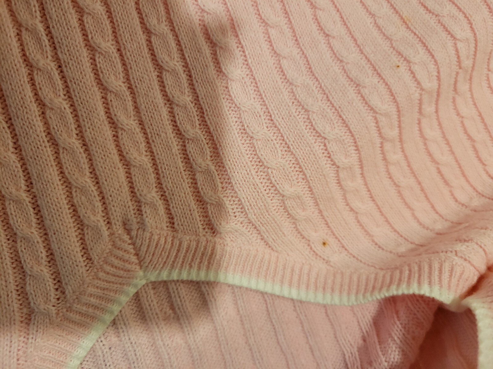 Lauren Ralph Lauren Sweater V Neck Pullover Pink Sz Medium Comfy Stretch