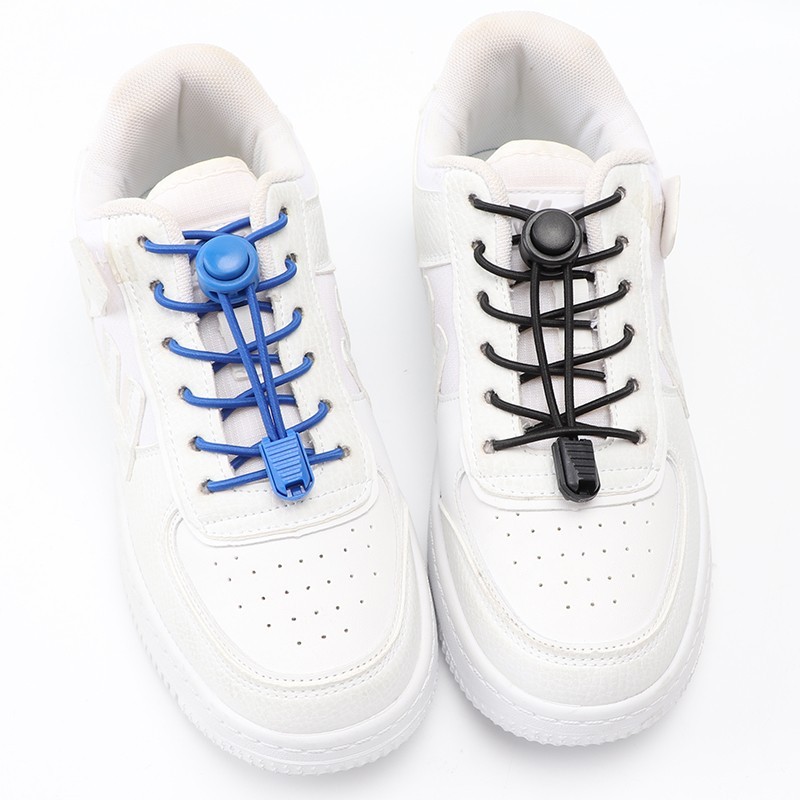 No Tie Elastic Shoelaces Lock Laces Shoe Strings Sports w/ Locking Toggle