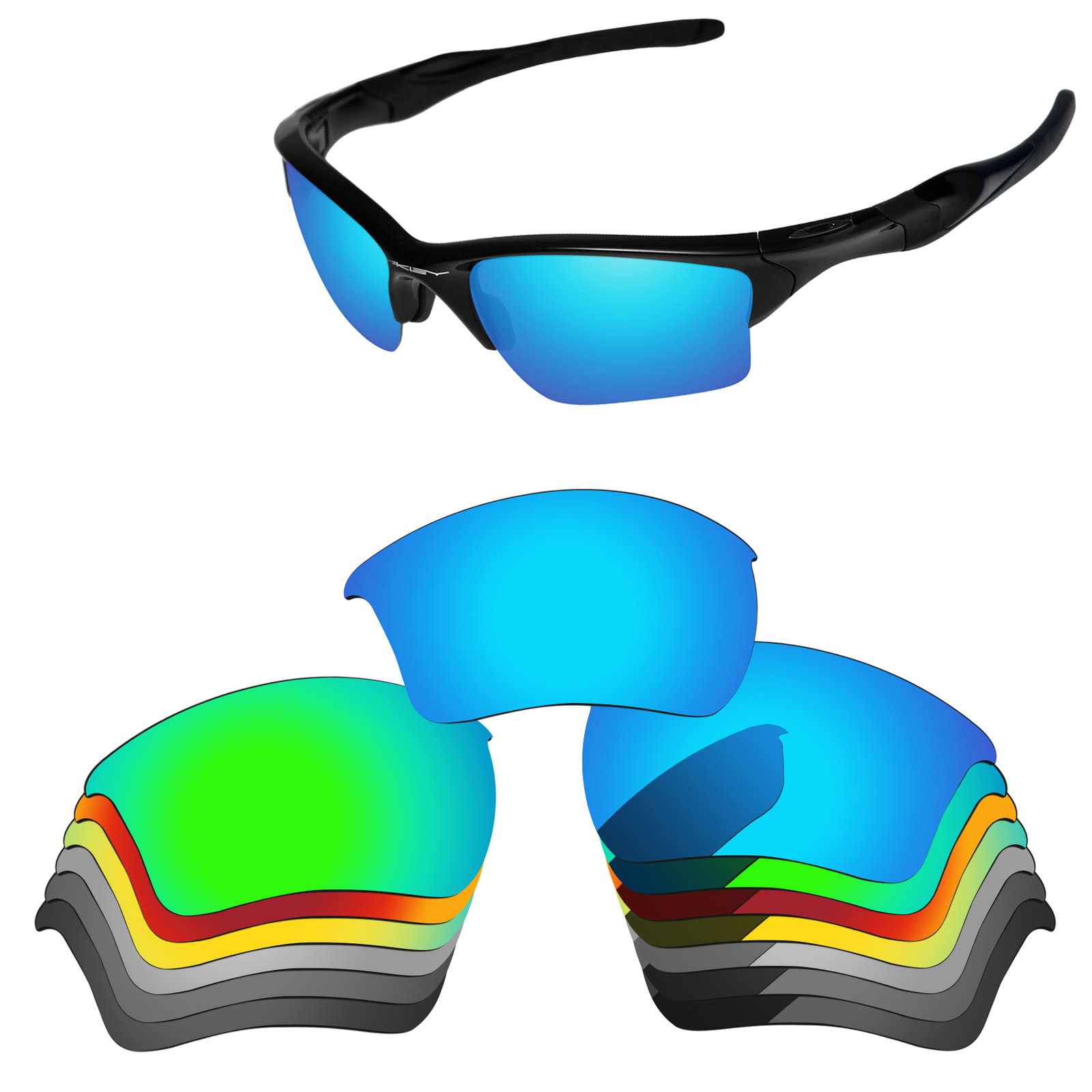 PapaViva Polarize Replacement Lenses For-Oakley Half Jacket 2.0 XL OO9154-Option