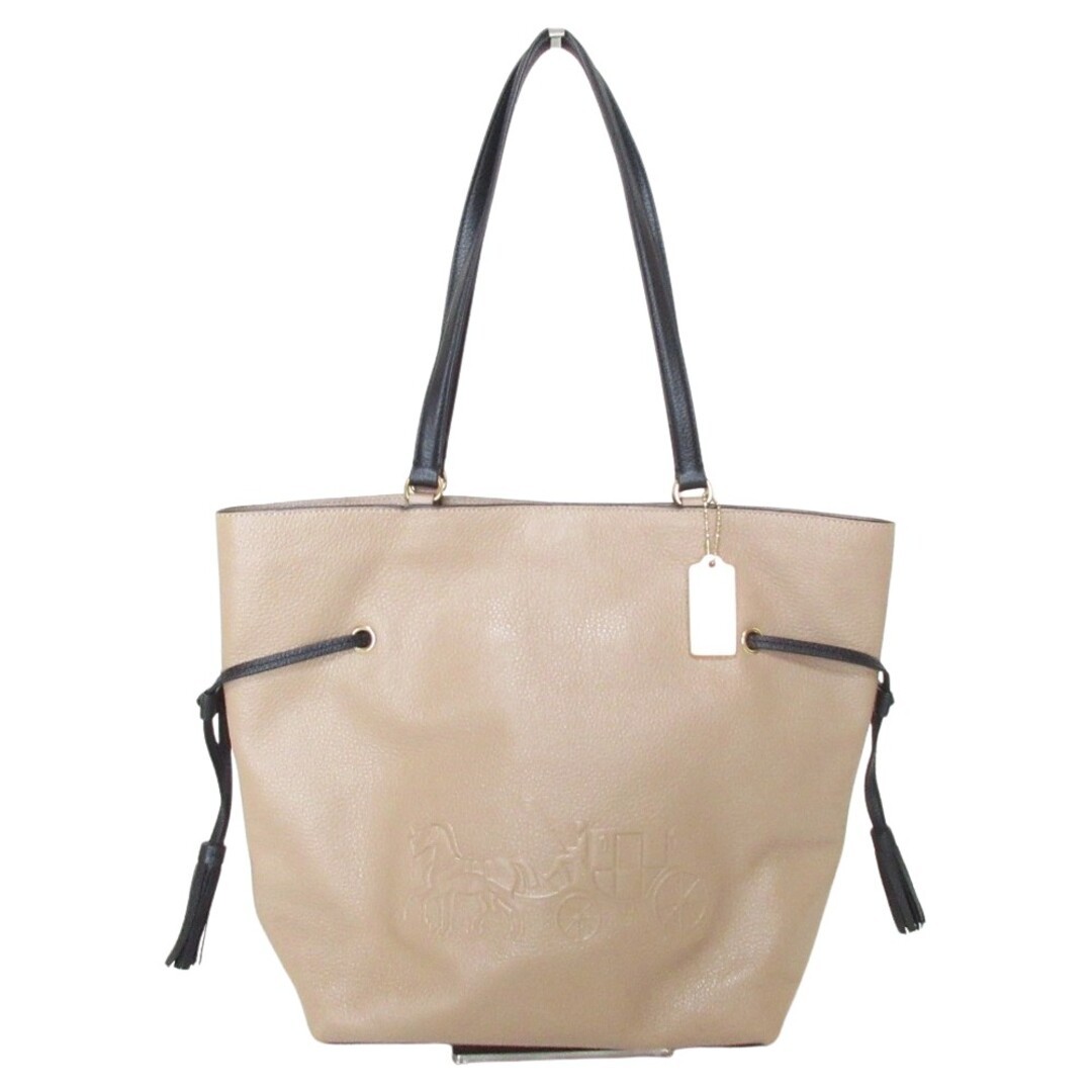 COACH Andy Tote Leather Tote Bag CA165 Beige Women’s Vintage Used