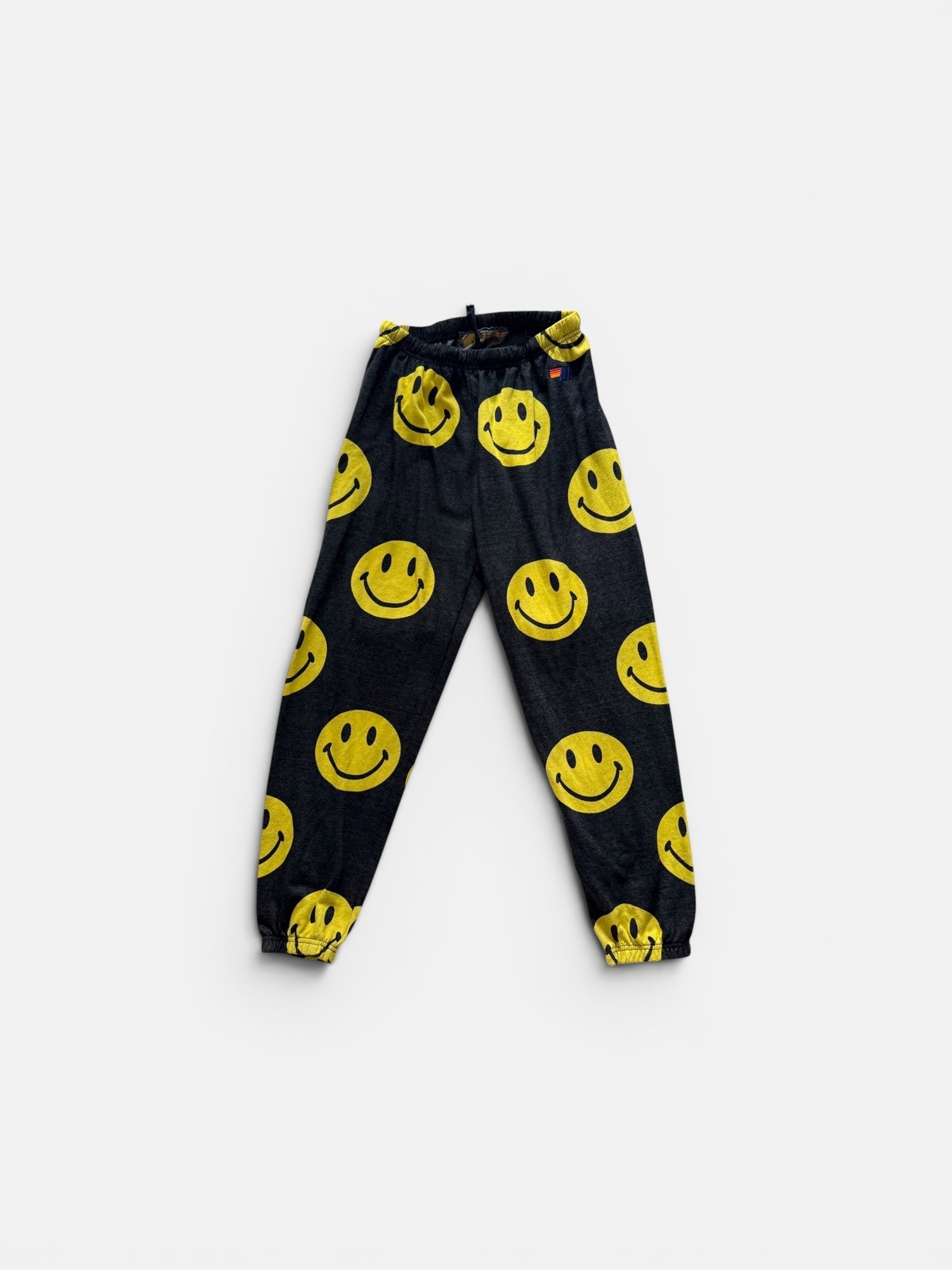 Aviator Nation Smiley Face Repeat Allover Sweat Pants Black Large