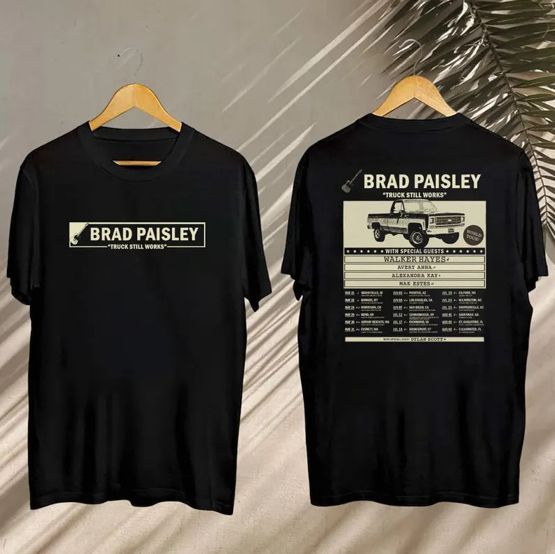 Brad Paisley Truck Still Works World Tour 2025 T-Shirt Concert Graphic Tee