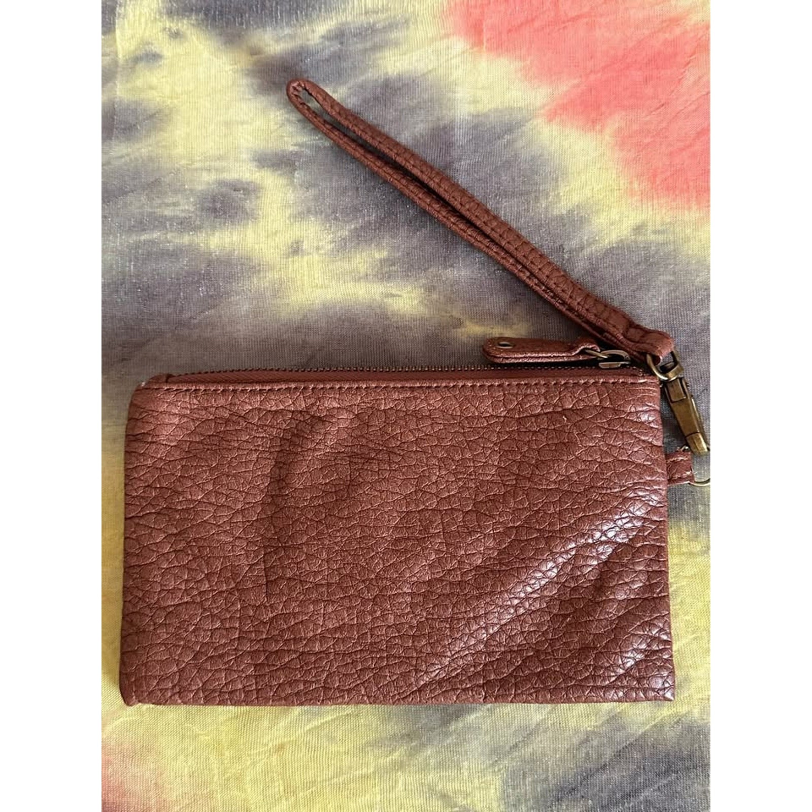 Mudd Wrist Purse Brown with Multi color Owl