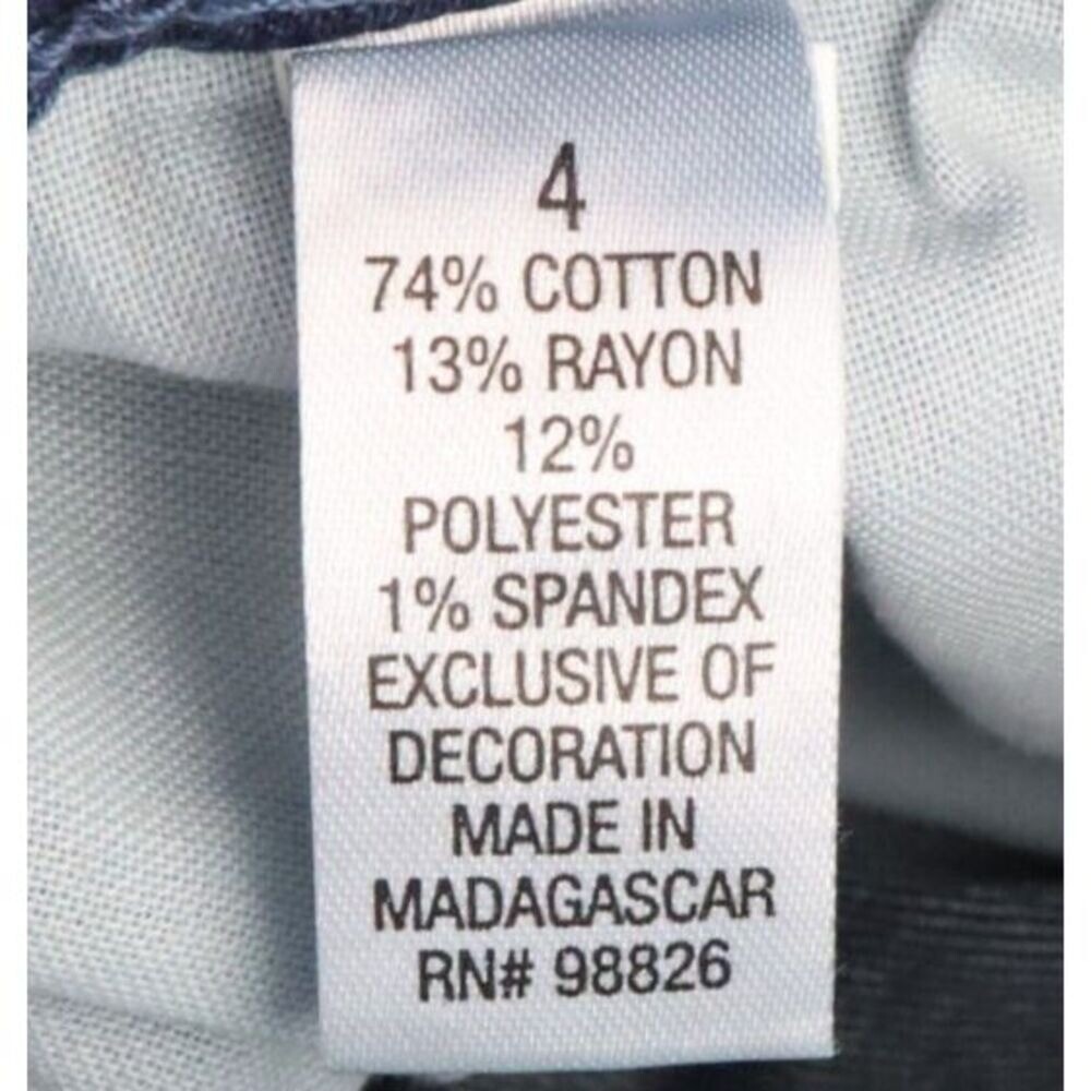 Blue Mountain Jeans Mid Rise Straight Leg Womens 4 Blue Cotton Blend Denim NWT
