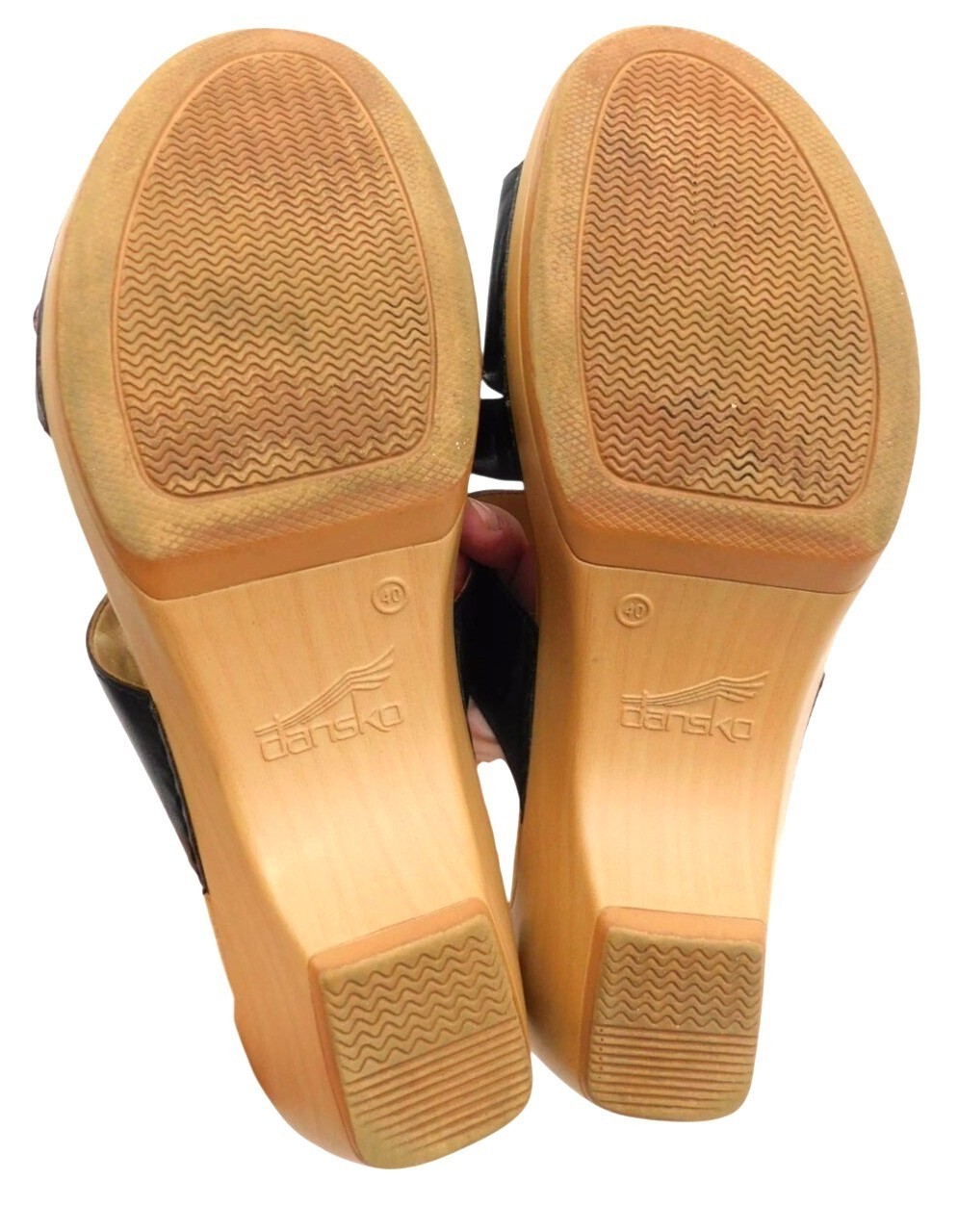 Dansko Karena Sandals EU 40 US 9-9.5 Black Leather Buckle Comfort Slides